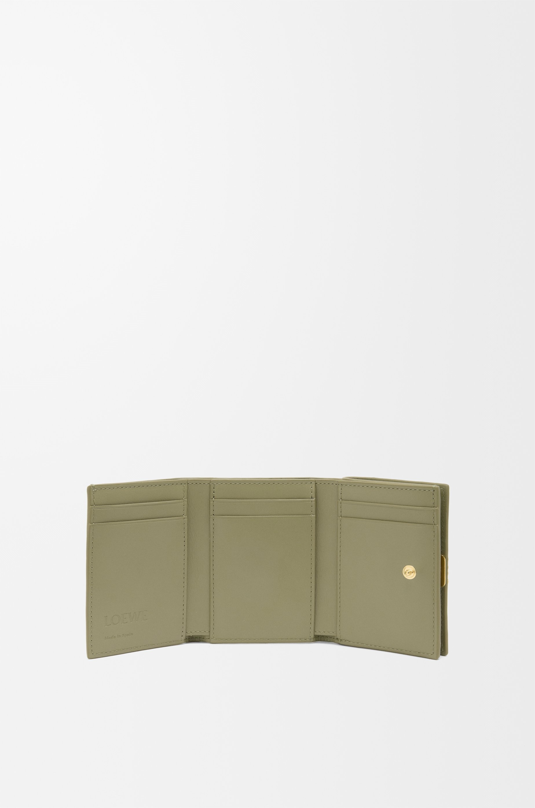 Puffer Anagram trifold wallet in shiny nappa calfskin - 2