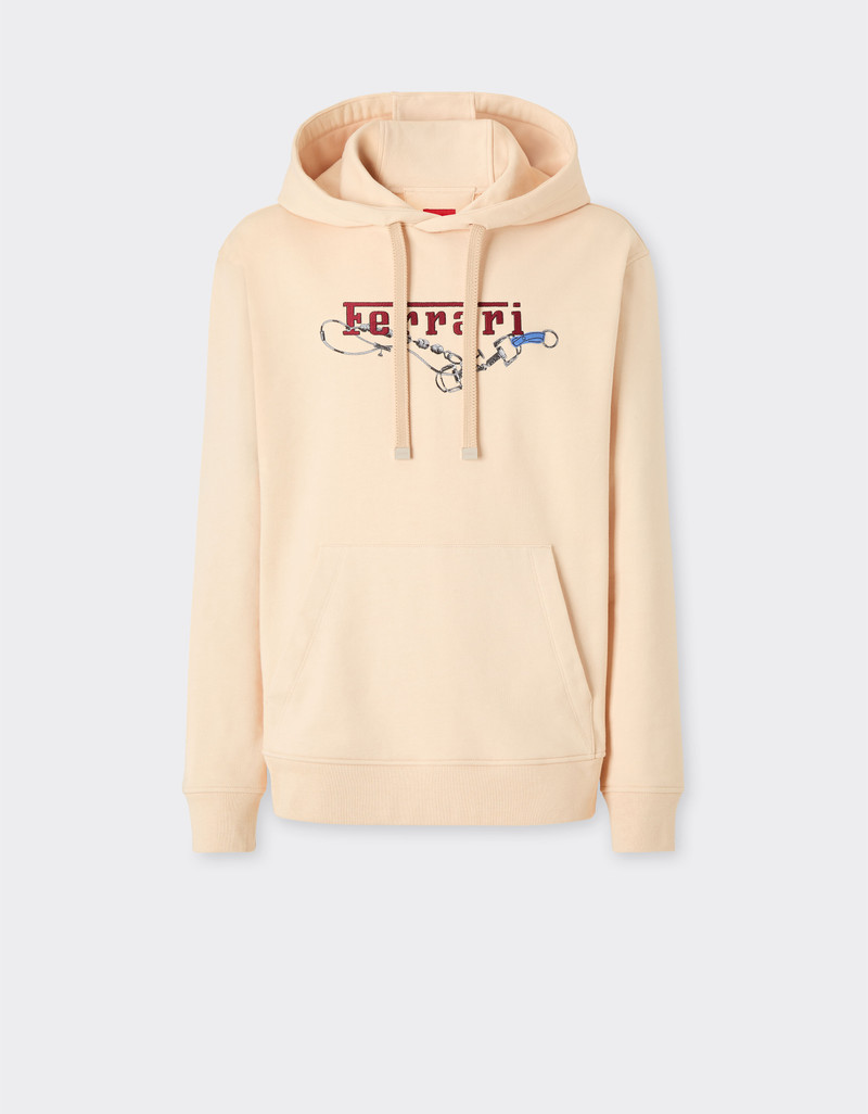 Hooded sweatshirt with Ferrari embroidery 1