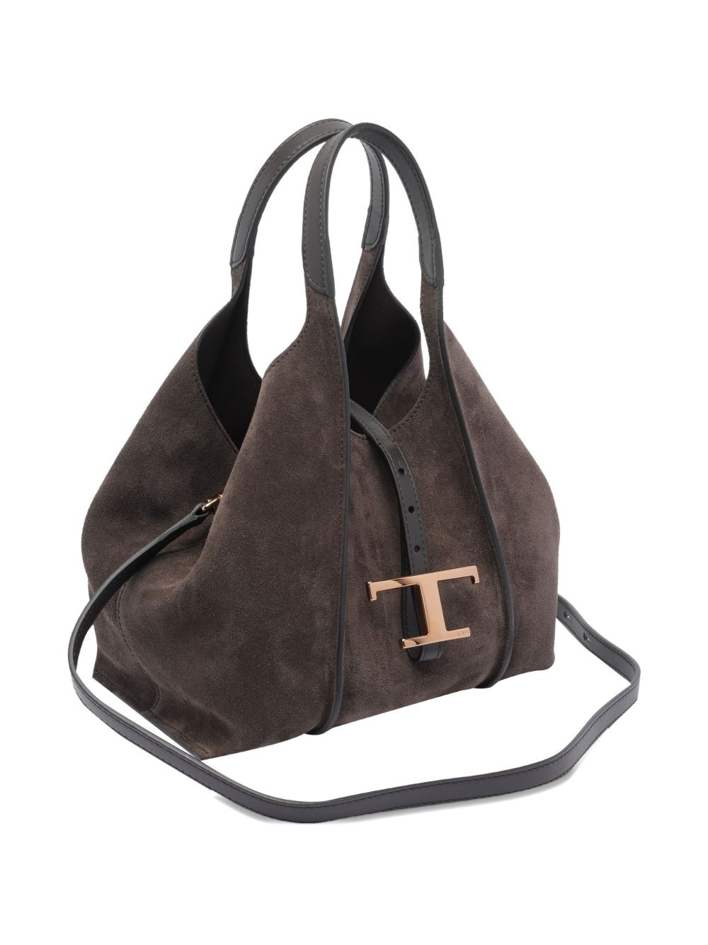 Timeless suede-leather T-buckle shoulder bag - 3