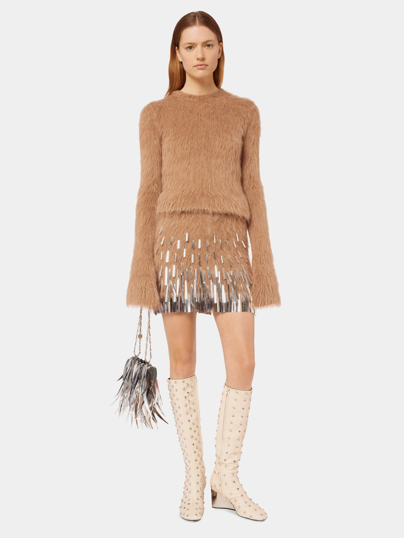 rabanne MINI SKIRT IN ALPACA WITH ASSEMBLAGE outlook