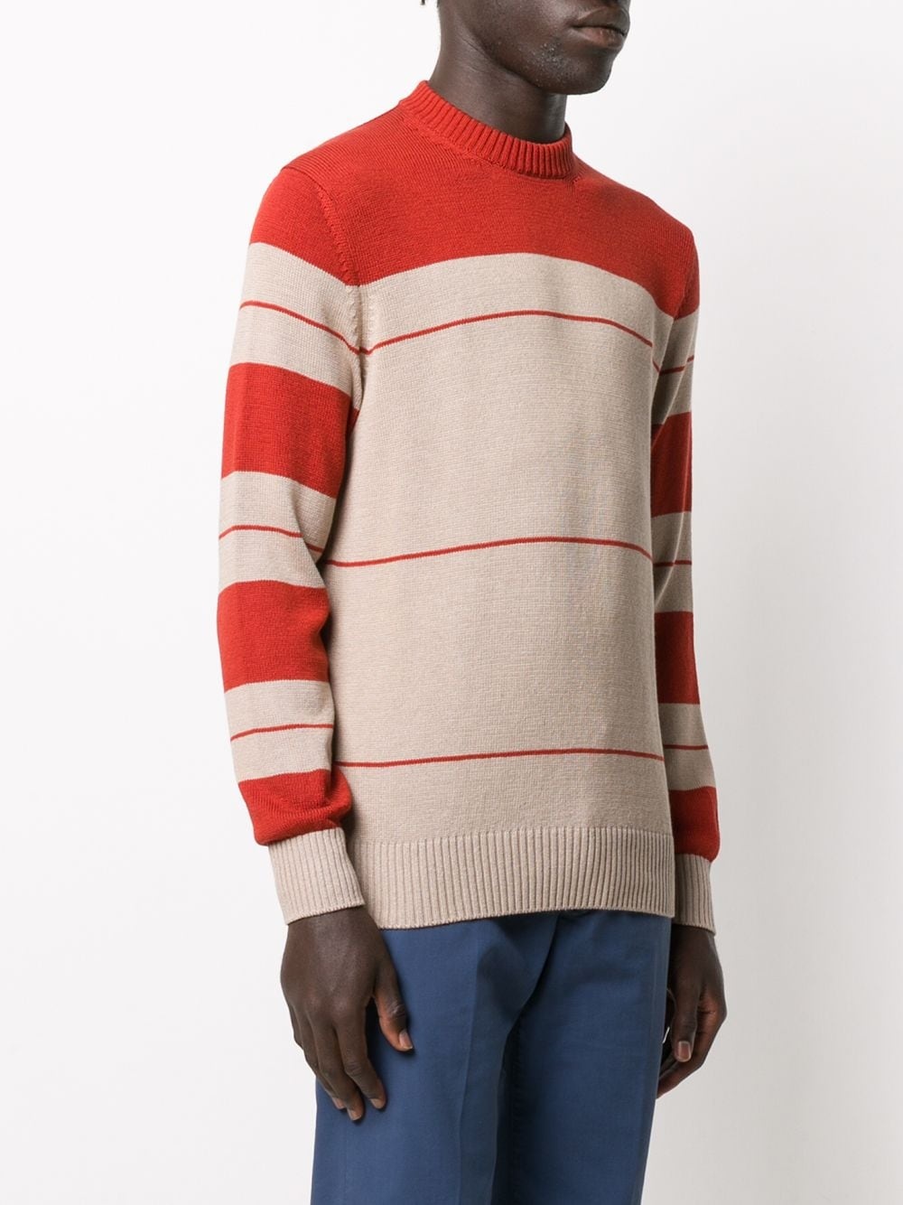 horizontal-stripe jumper - 3