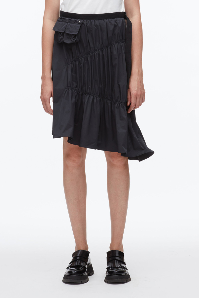 Ripstop Asymmetric Skirt with Ruching 3