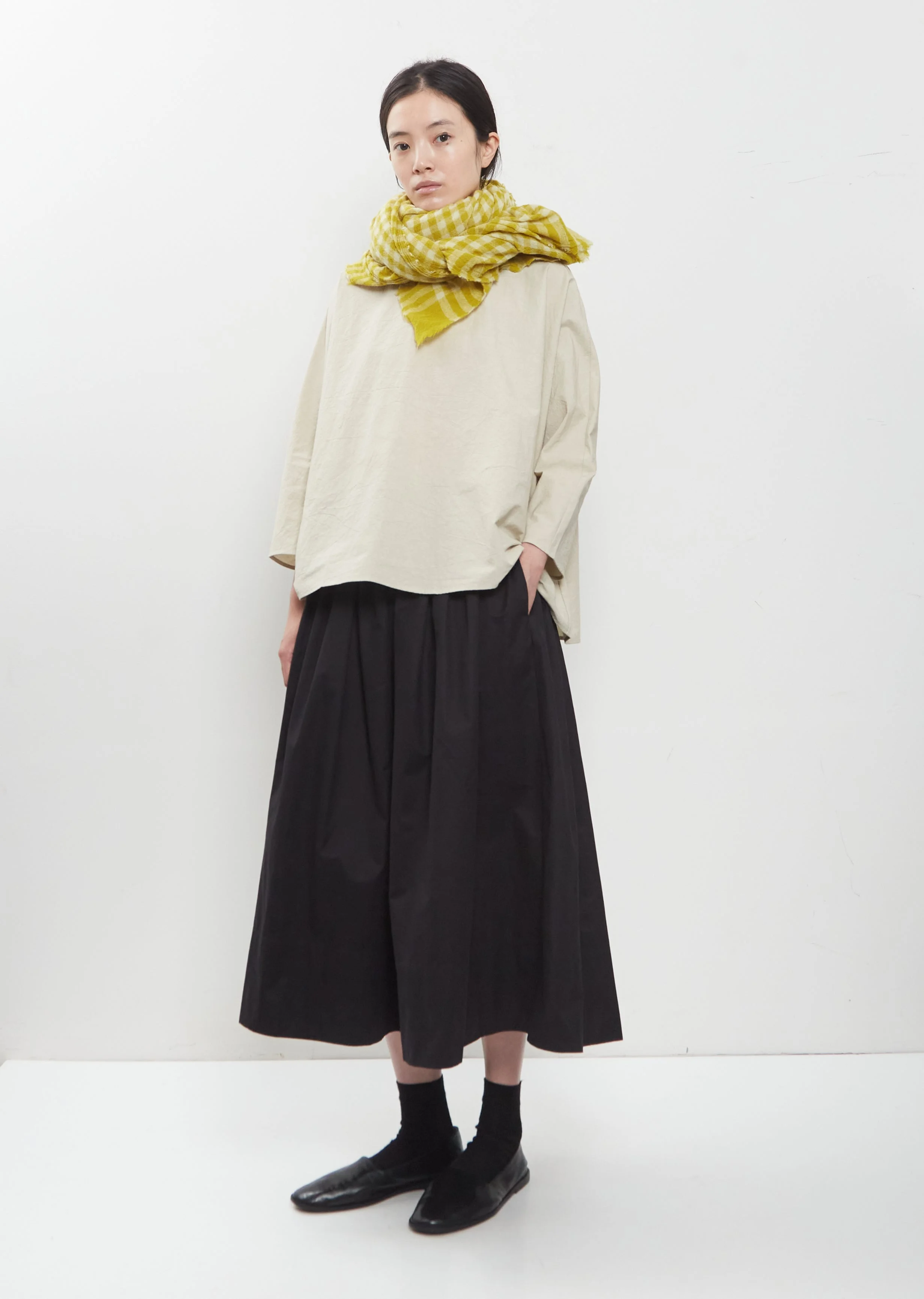 Check Cashmere Scarf — Oil Cloud - 1