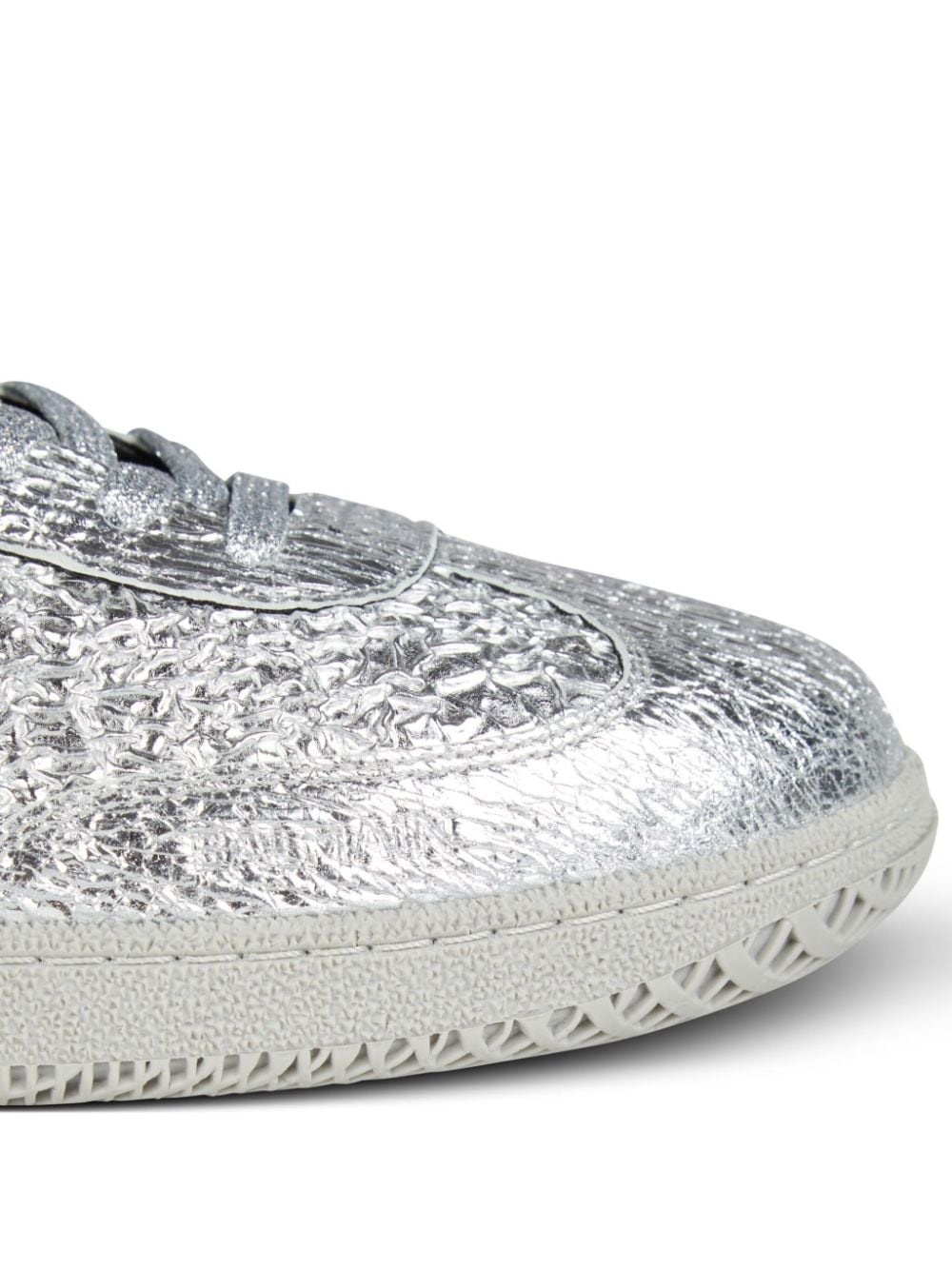 Swan metallic-leather sneakers - 6
