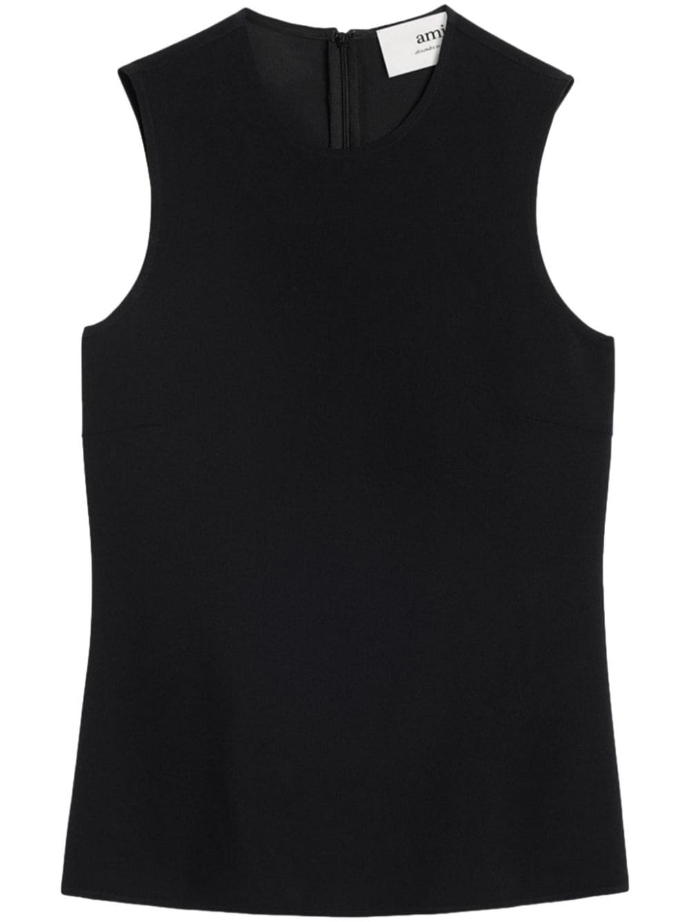 sleeveless crepe blouse - 1