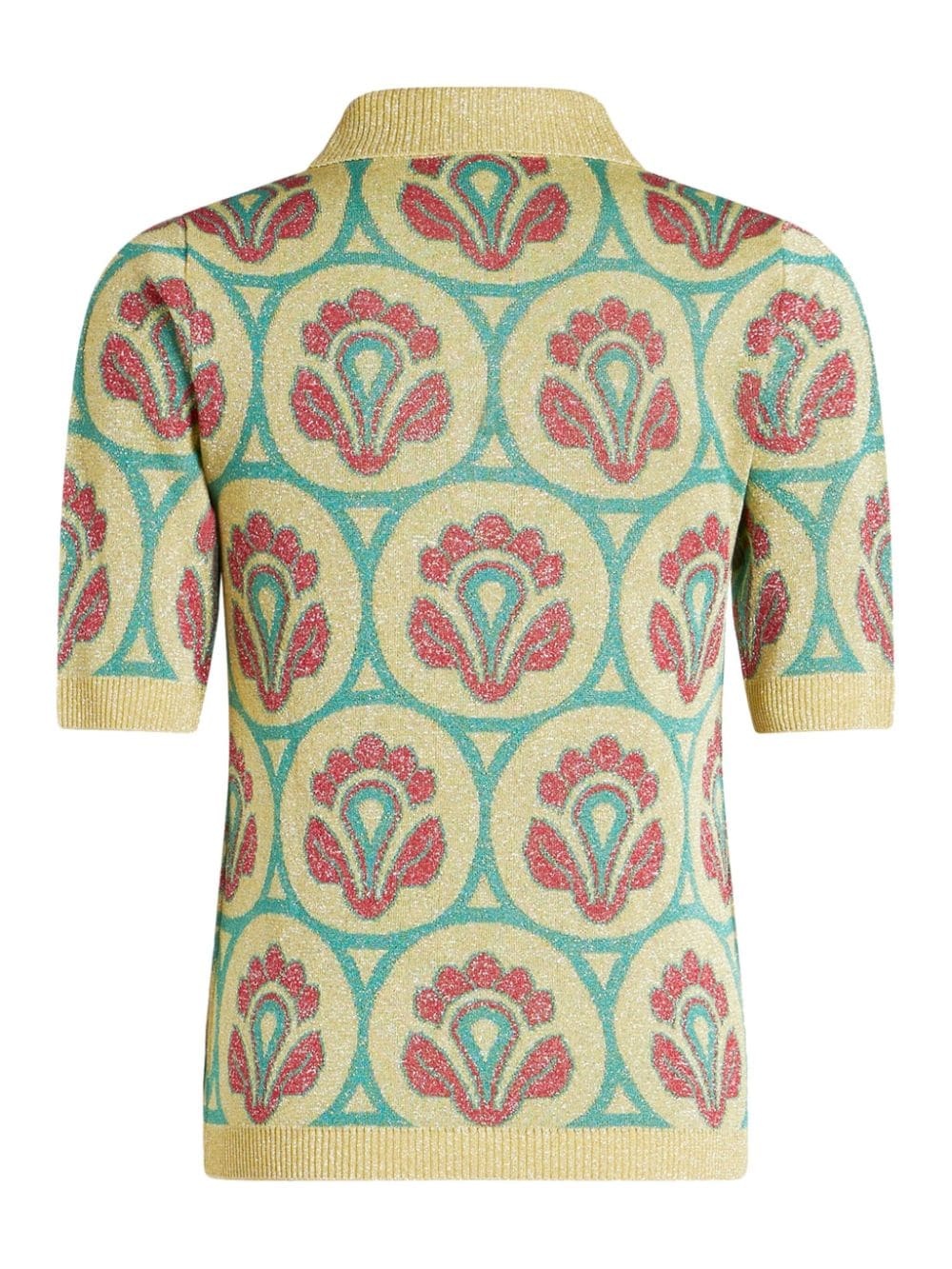 jacquard knit polo shirt - 5