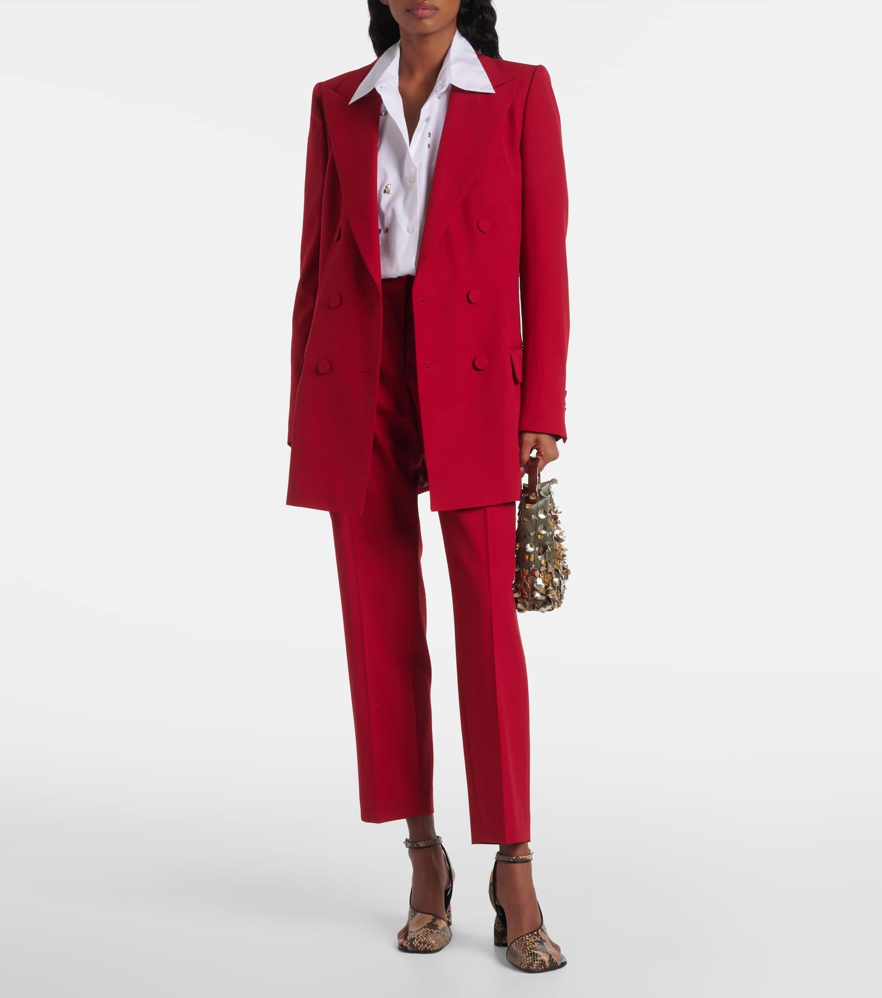 Double-breasted wool blazer - 2