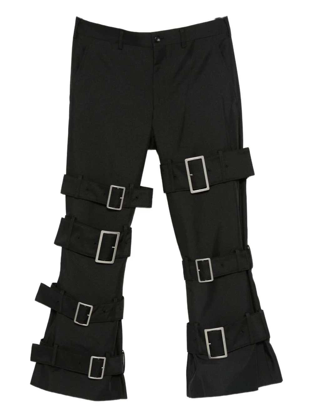 buckle-fastening belted trousers - 1