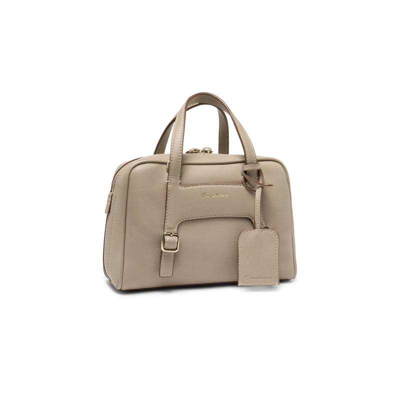 Beige leather handbag 3