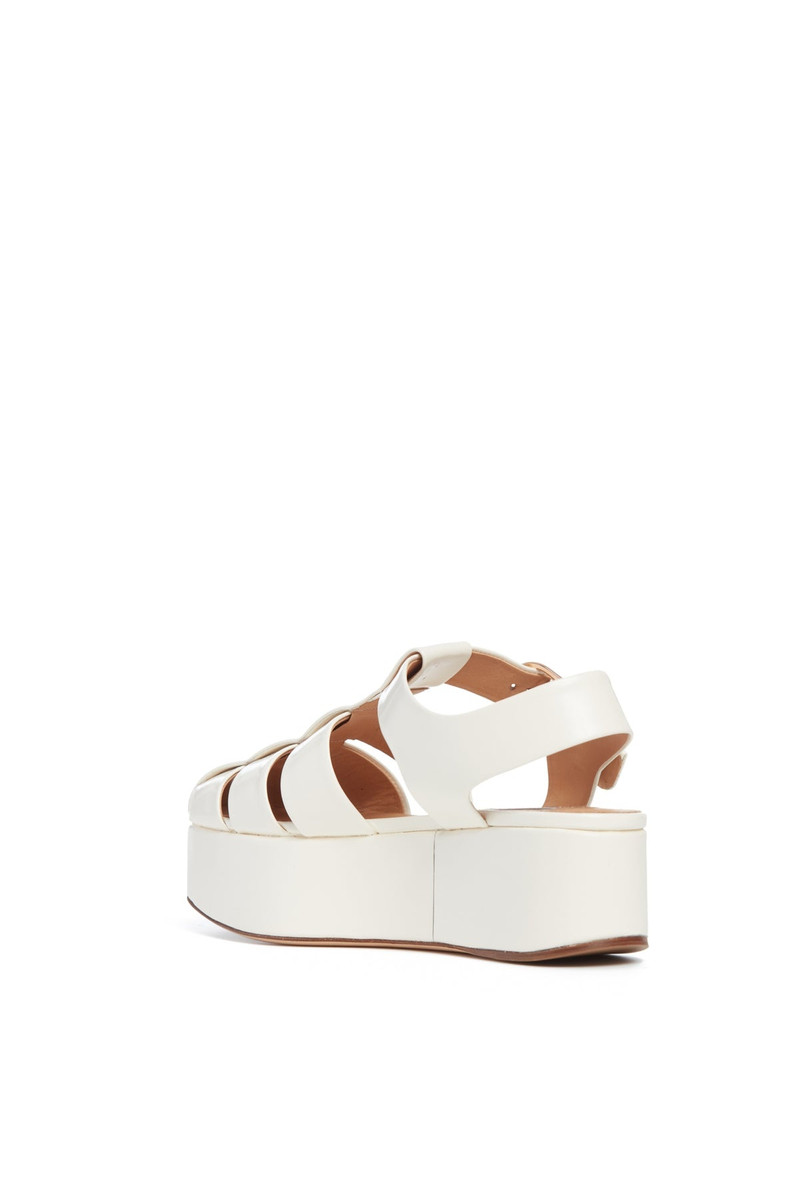 GABRIELA HEARST Mila Plateau Sandal in Cream Leather outlook