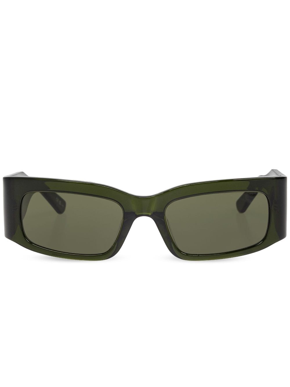 logo-print rectangle-frame sunglasses - 1