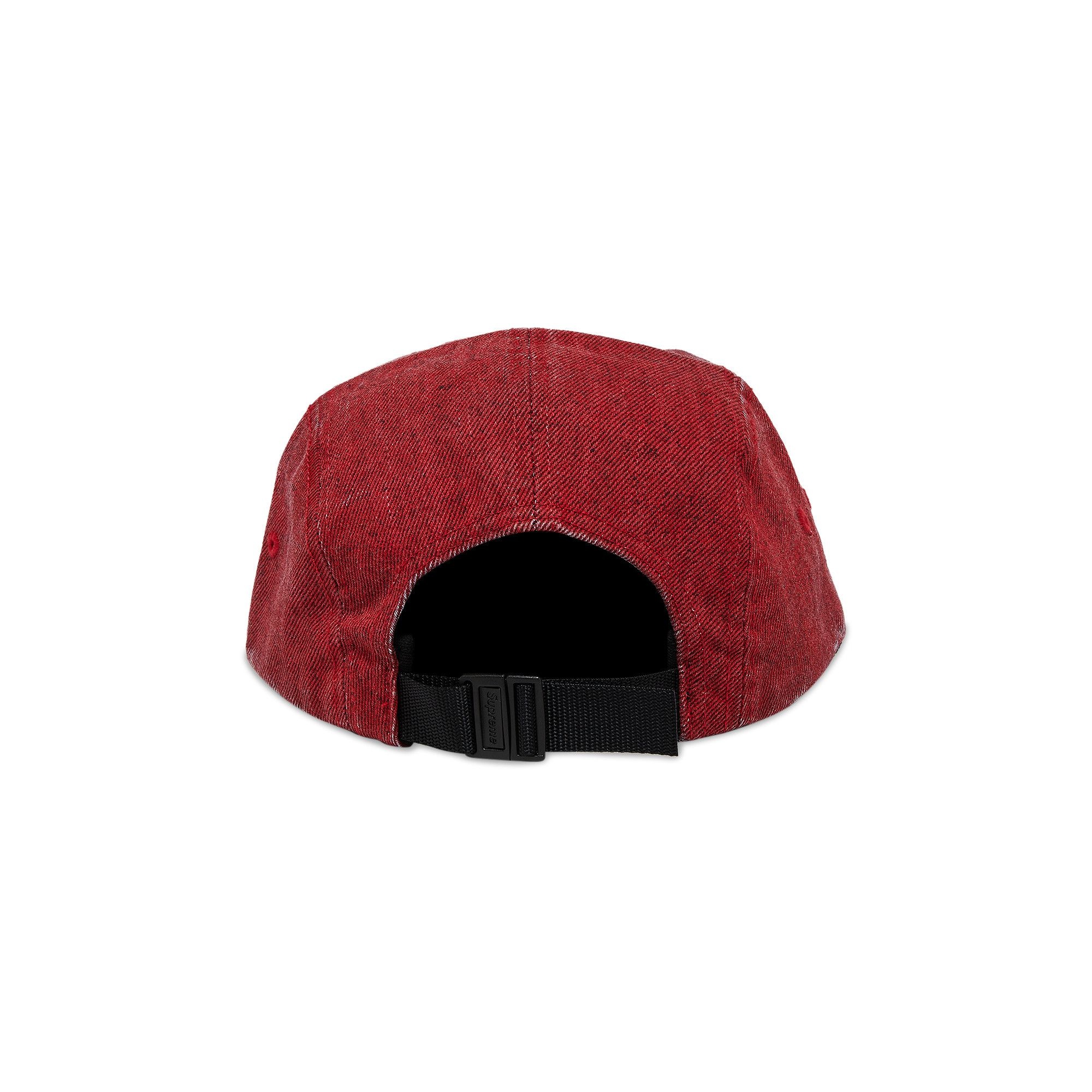 Supreme Coated Denim Camp Cap 'Red' - 4