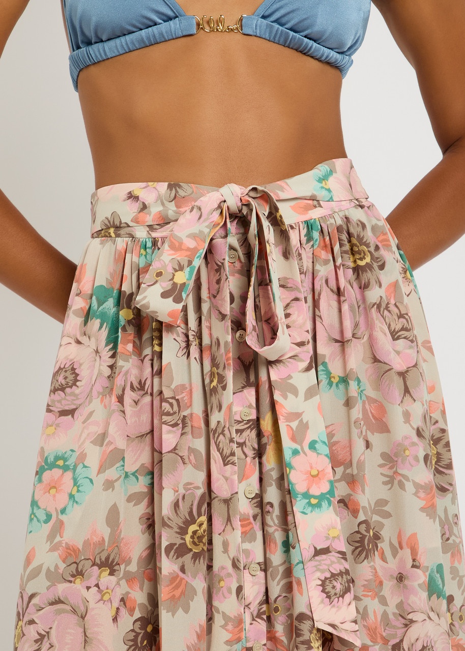 Chloe Floral-print Silk Maxi Skirt - 5