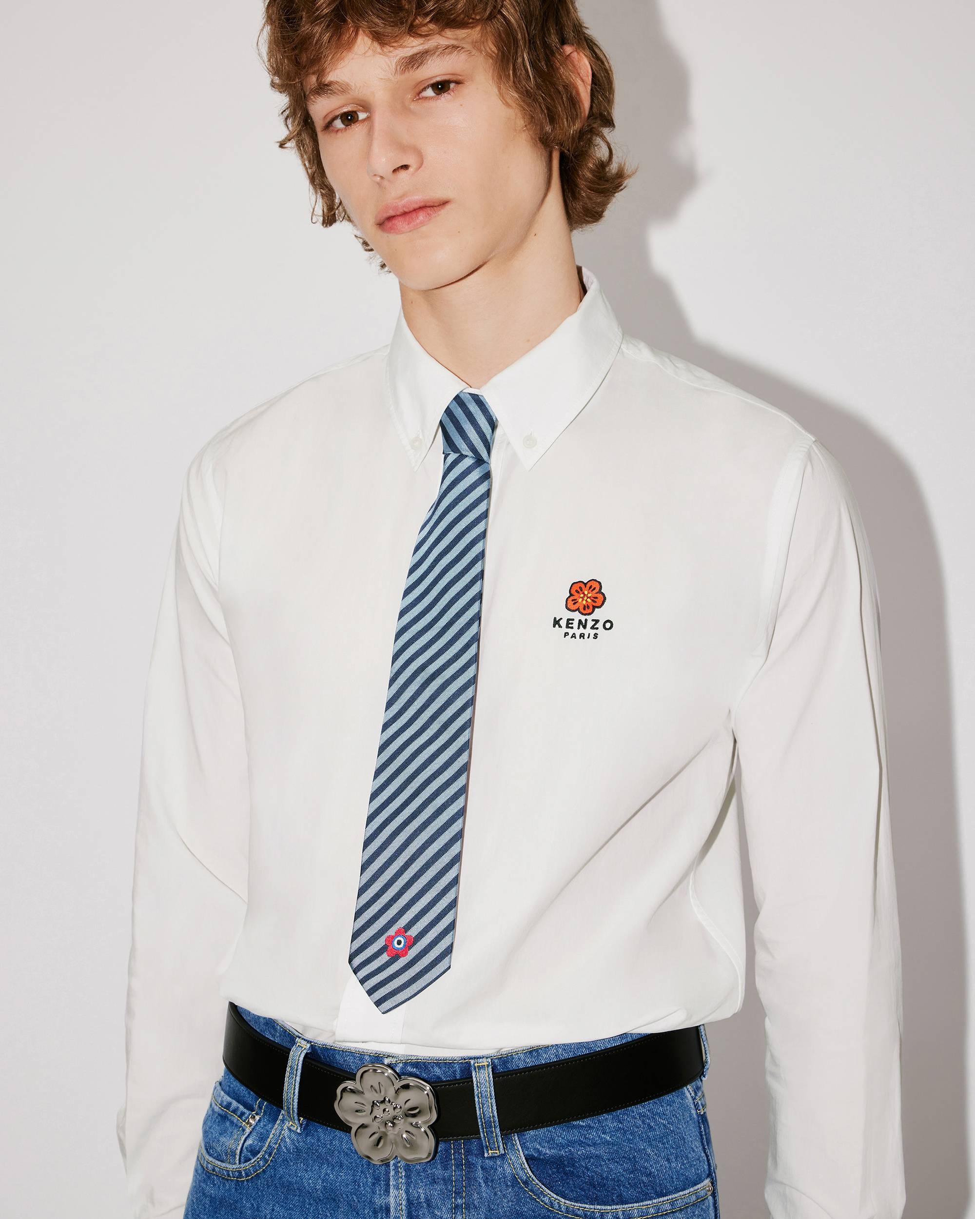 'KENZO Target' striped silk tie - 3