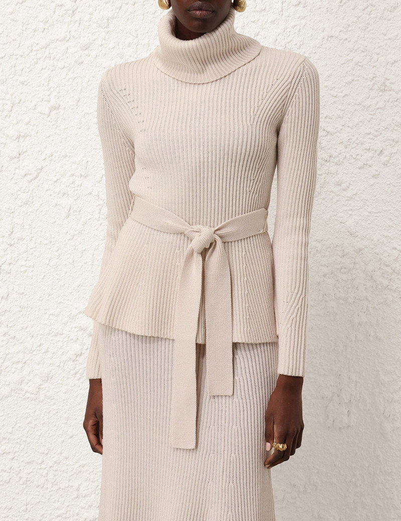Zimmermann ILLUSTRATION PEPLUM SWEATER outlook