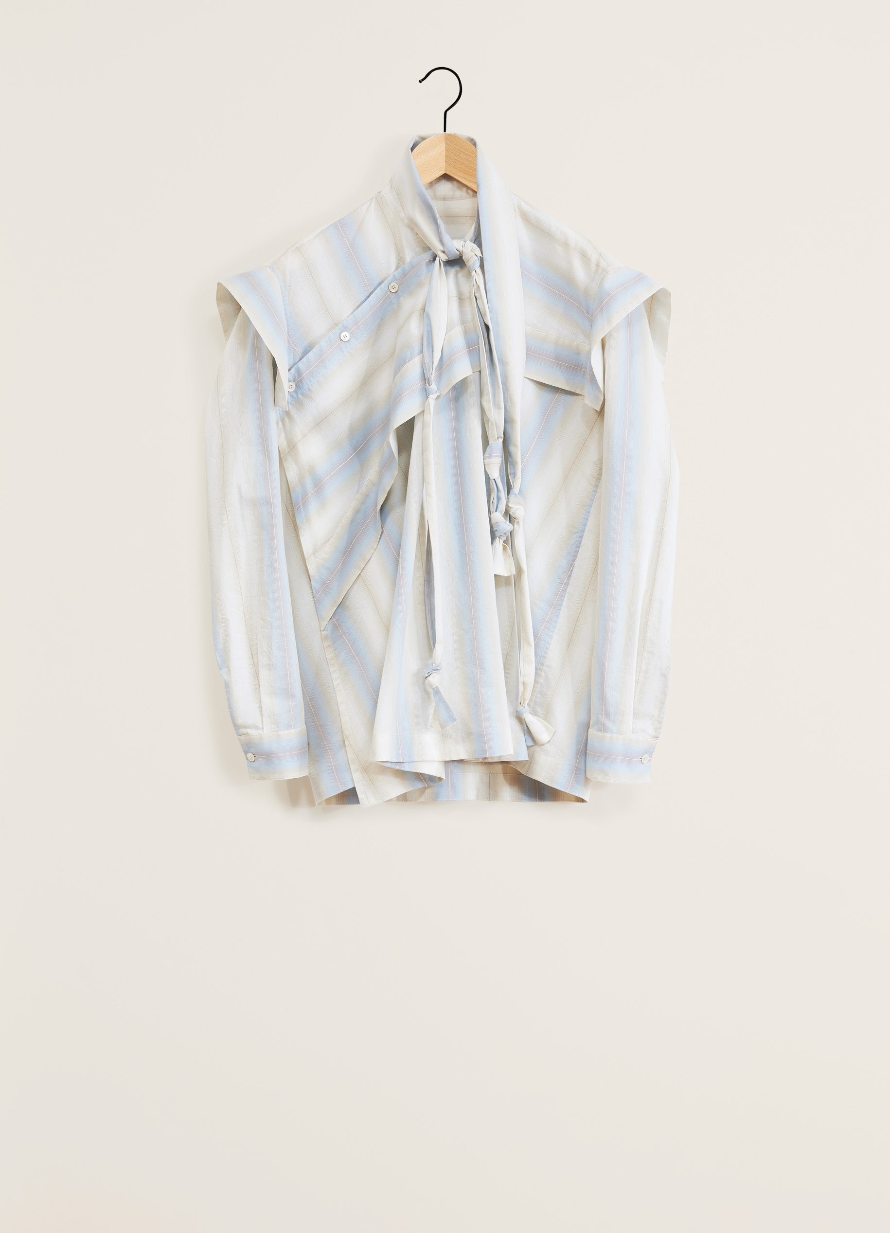 ASYMMETRICAL BLOUSE WITH SCARF - 1