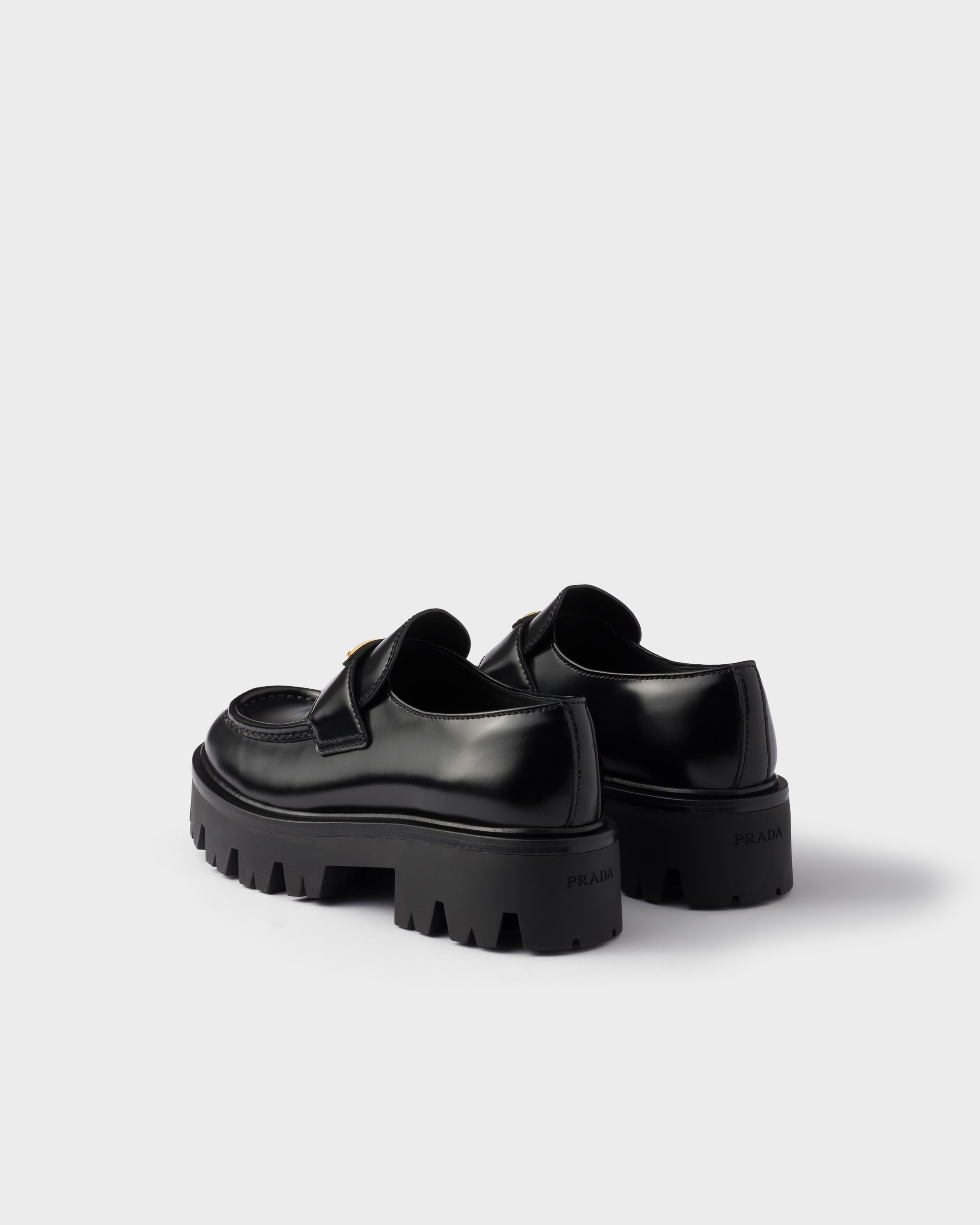 Brushed leather loafers - 4