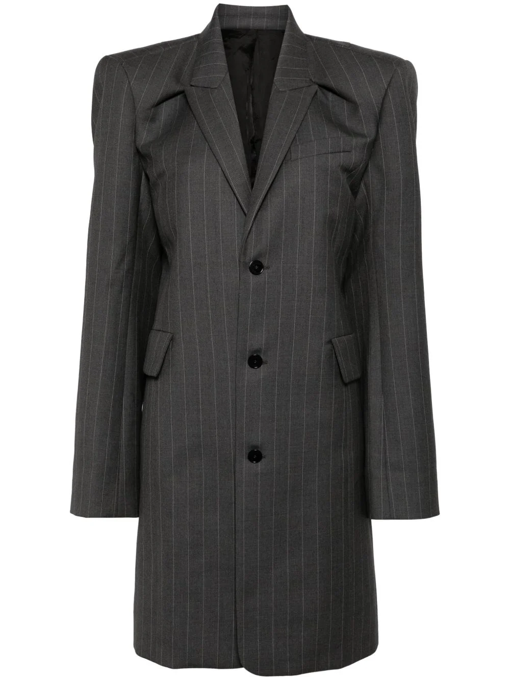 pinstripe-print wool blazer - 1