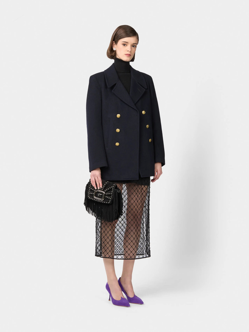 Roger Vivier Viv' Choc Mini Bag in suede outlook