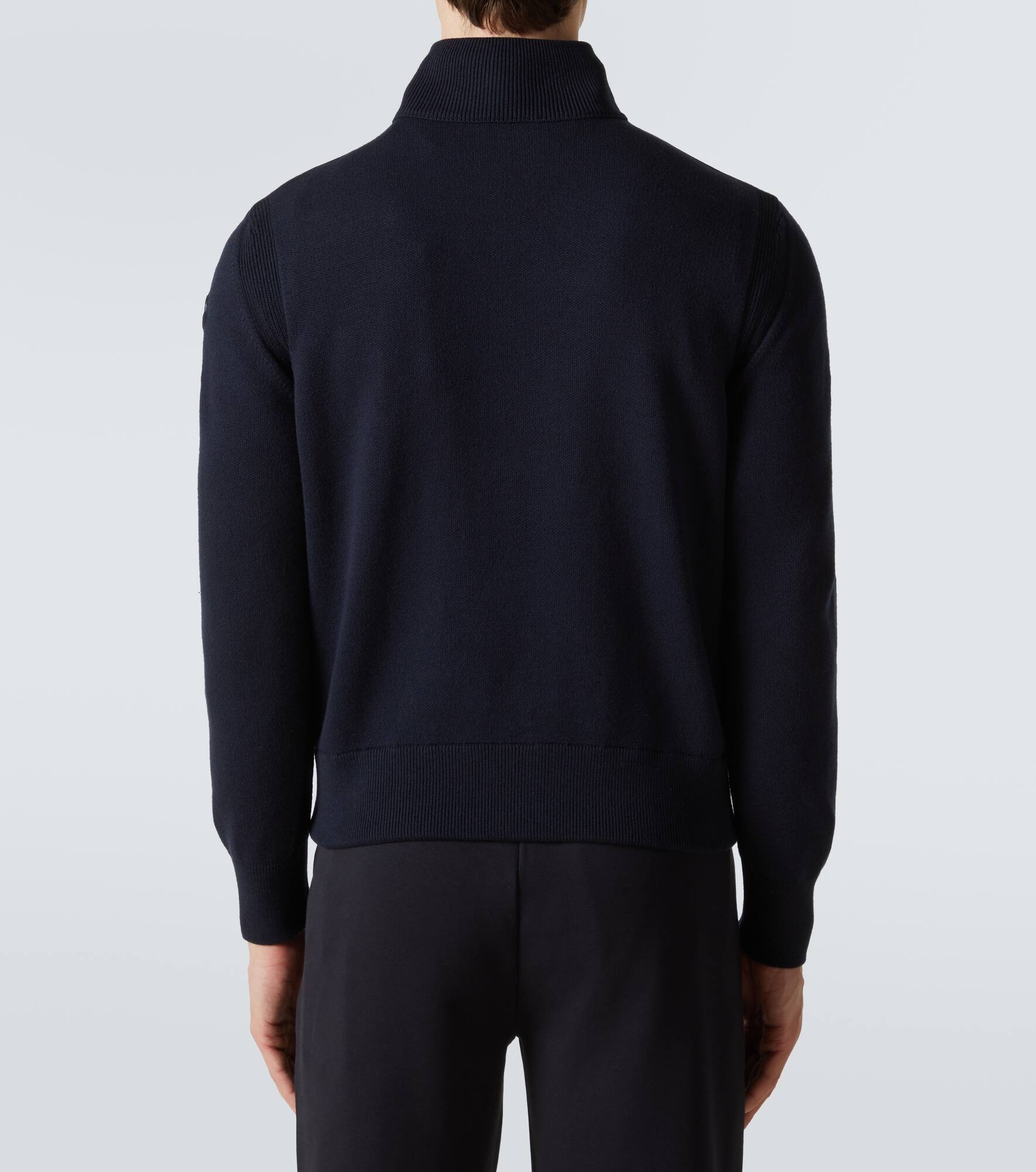 Suede-trimmed wool and cotton jacket - 4