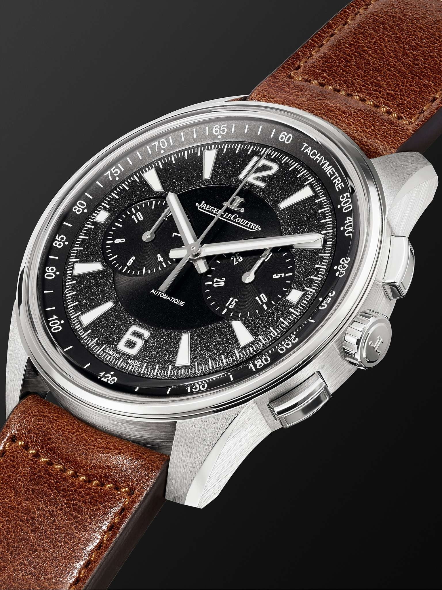 Polaris Automatic Chronograph 42mm Stainless Steel and Leather Watch, Ref. No. Q9028471 - 4