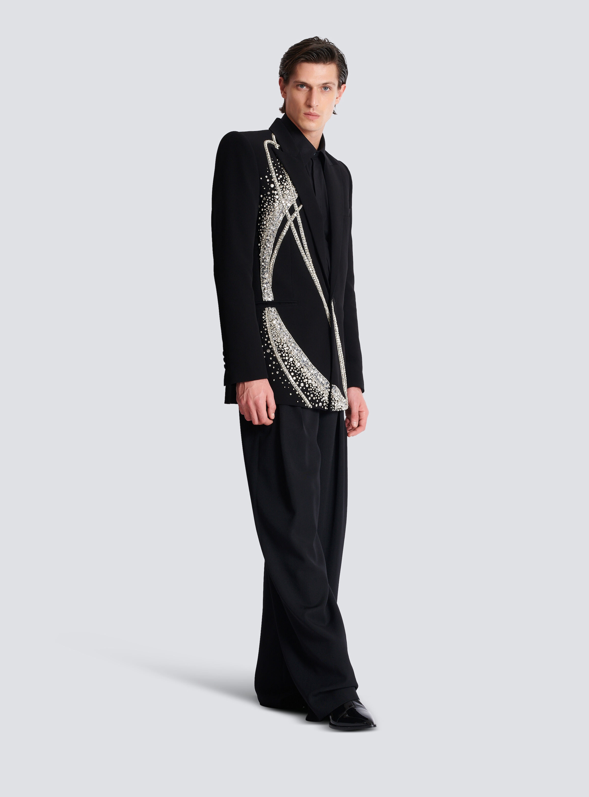 1-button jacket with Galaxy embroidery - 3