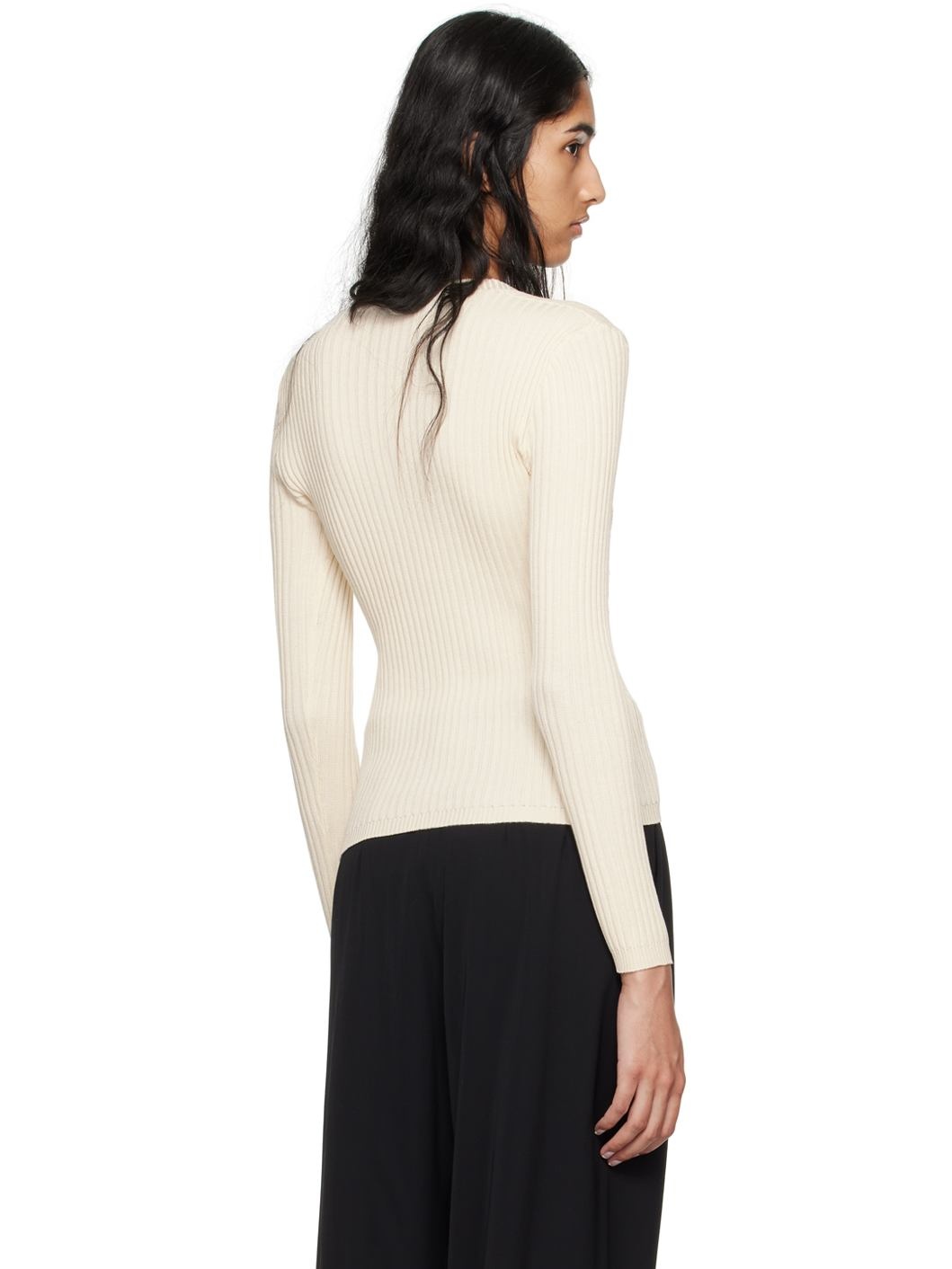 Off-White Crochet Bra Cardigan - 3