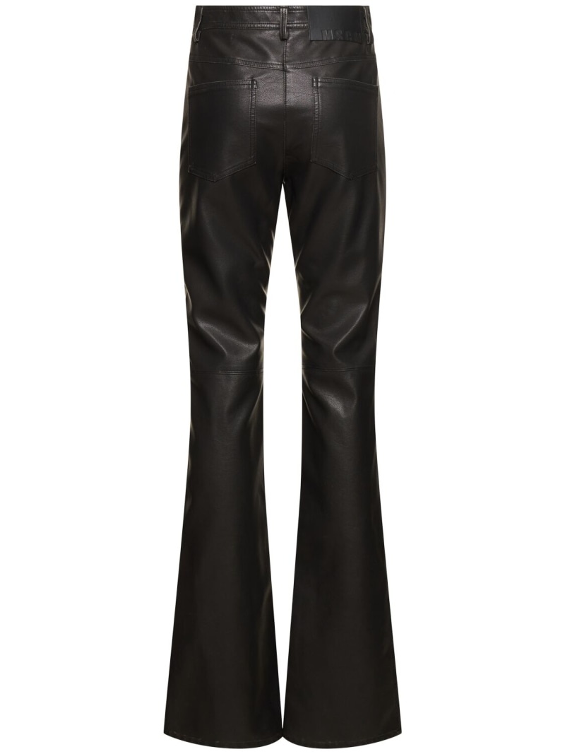 Faux leather flared pants - 3