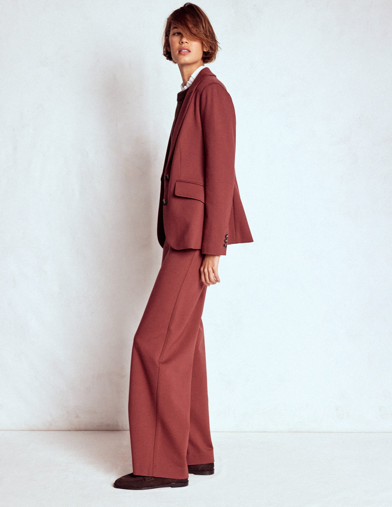 Marylebone Ponte Blazer-Chestnut 5