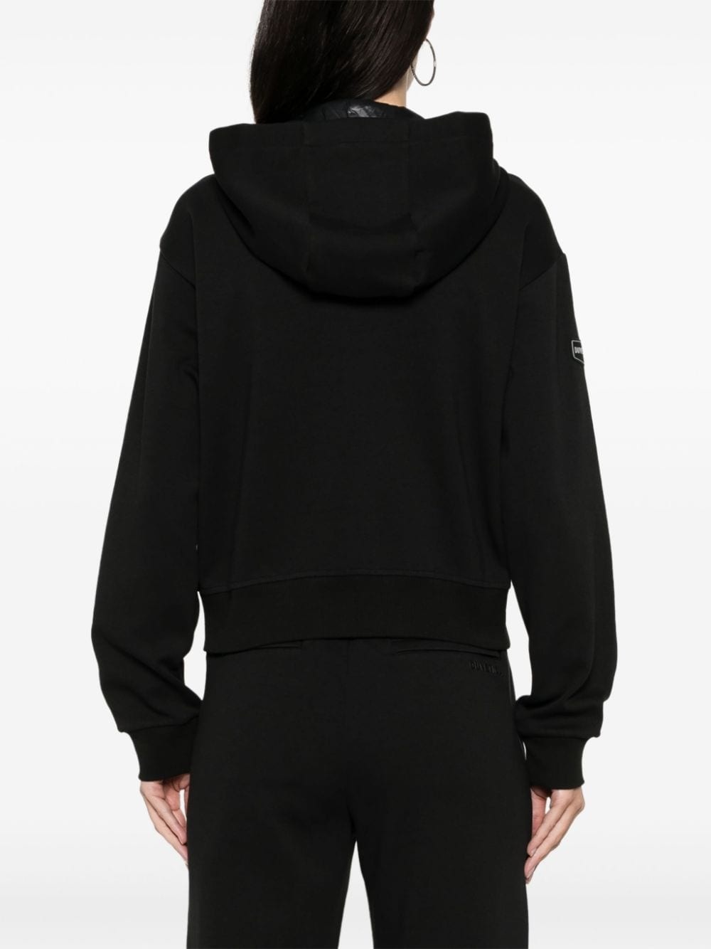 rubberised-logo zipped hoodie - 4