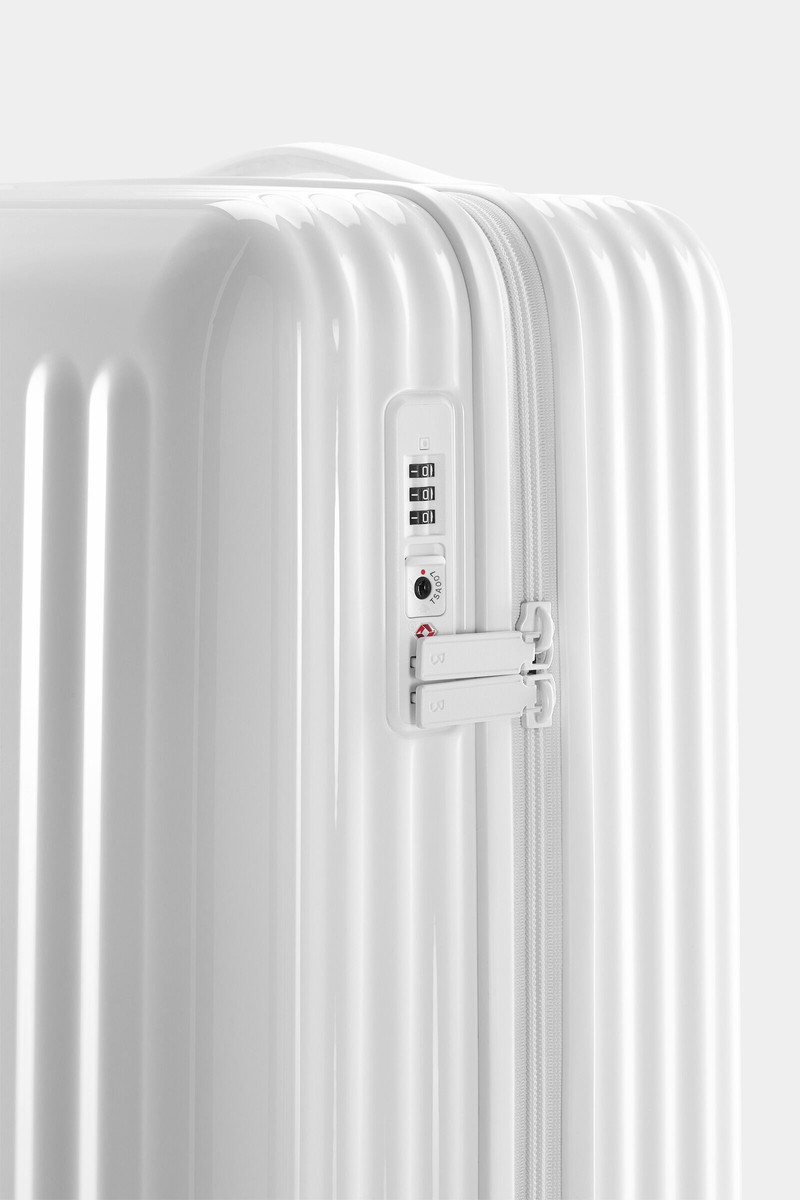 Piz small hard shell suitcase in White 6