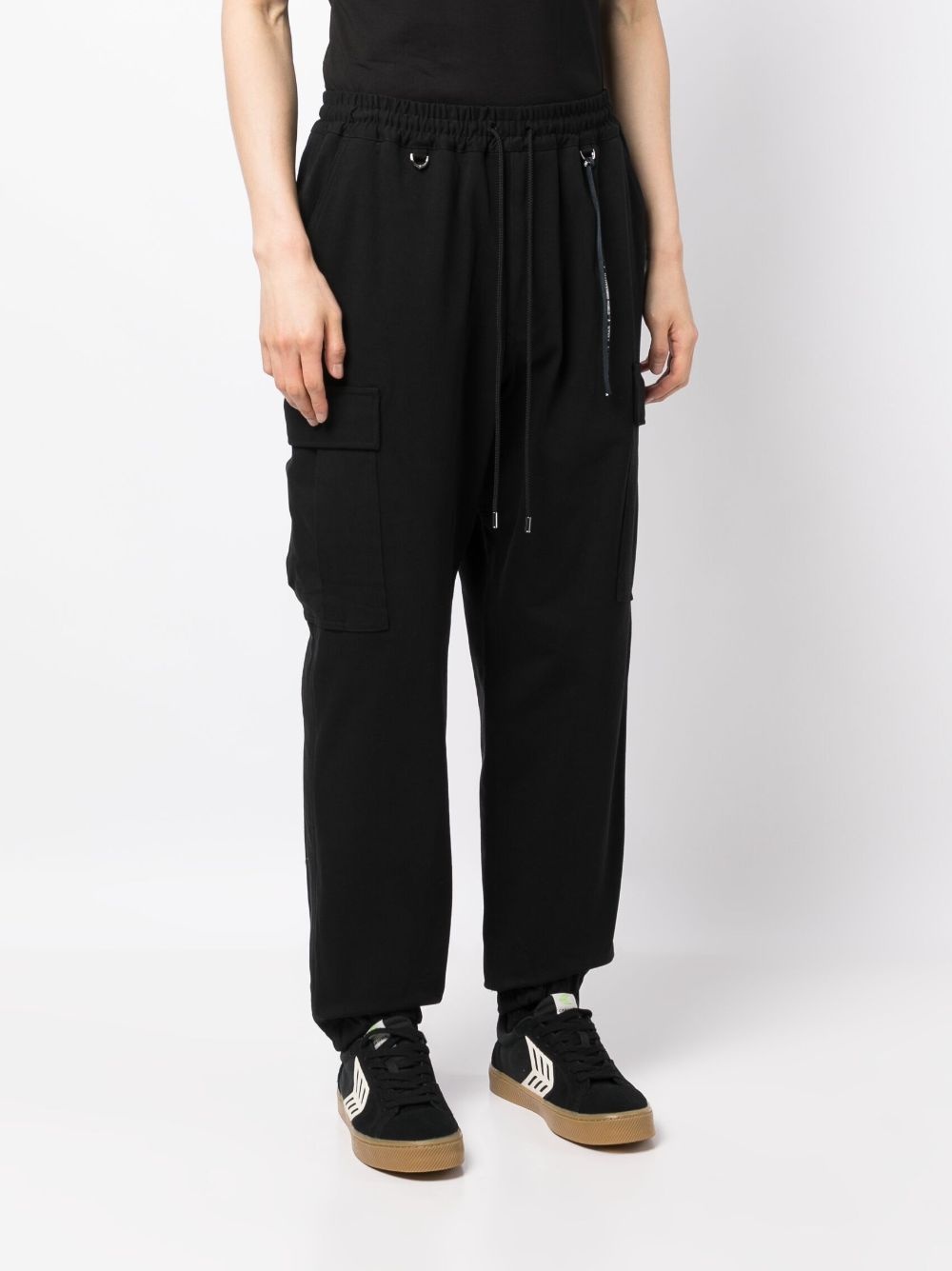 embroidered-logo cargo trousers - 3