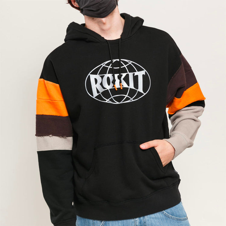 Men's Converse x Rokit Pullover Crossover Splicing Black 10019279-A01 - 4
