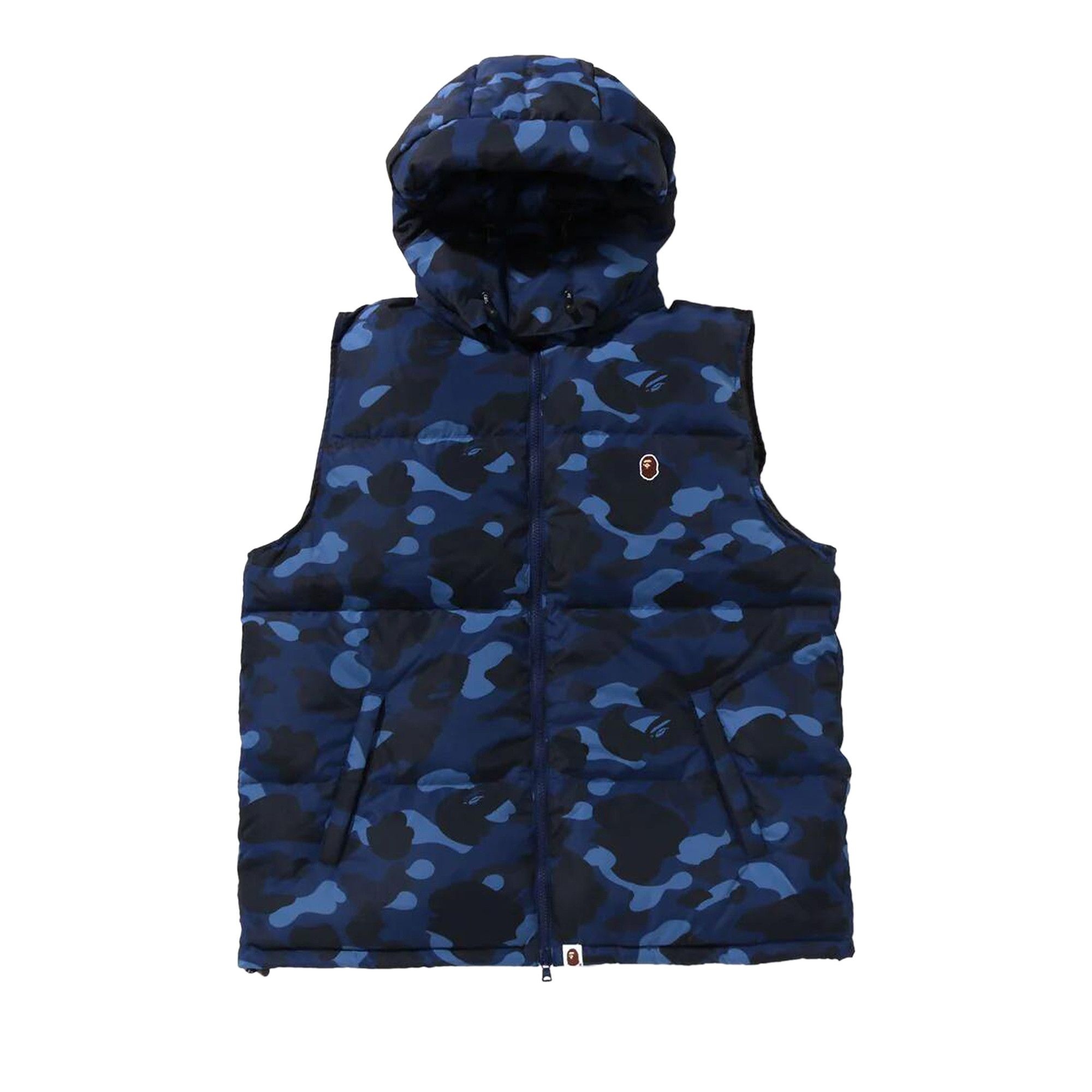 BAPE Color Camo Down Vest 'Navy' - 1
