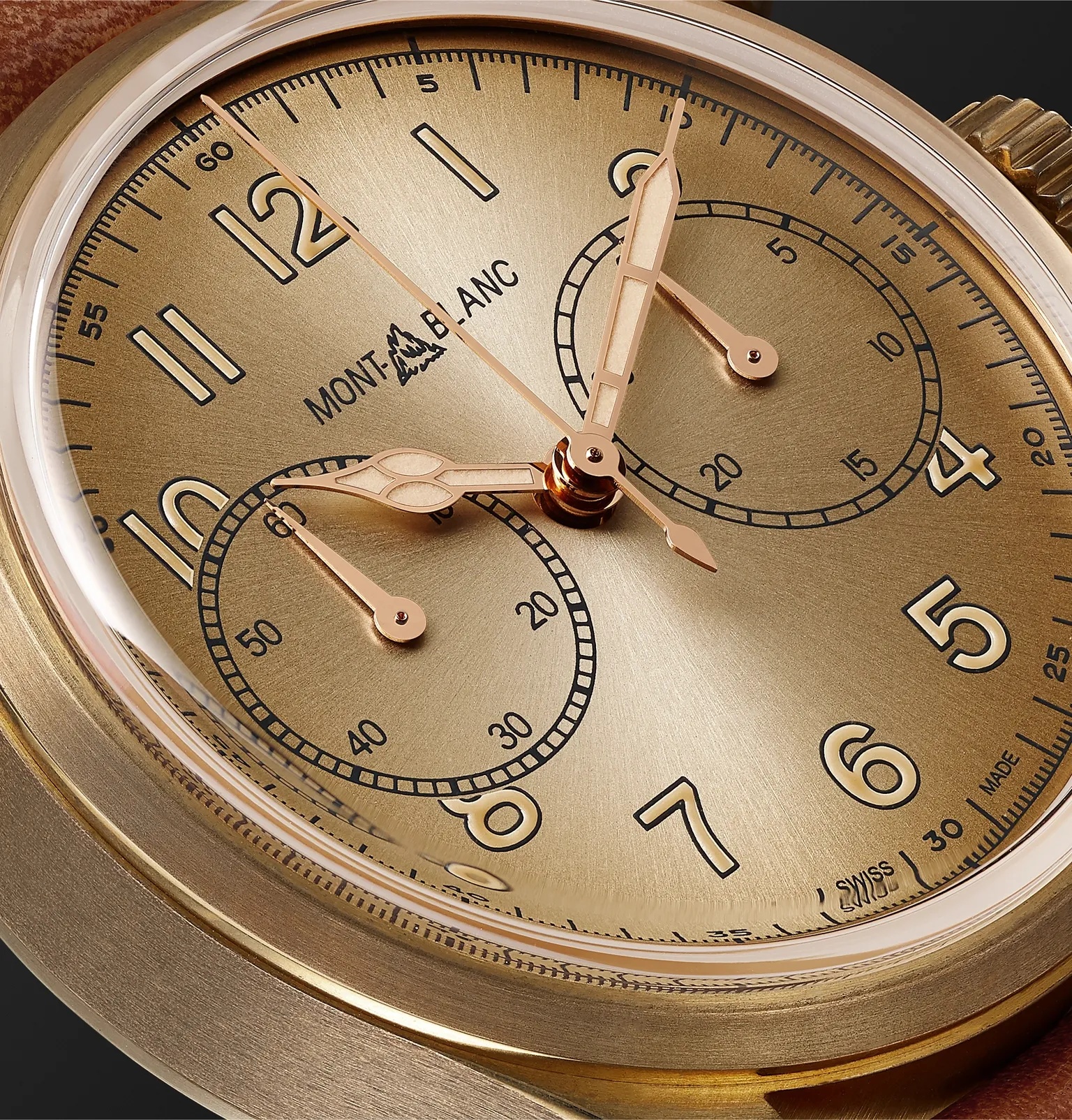 1858 Automatic Chronograph 42mm Bronze and Leather Watch, Ref. No. 118223 - 6