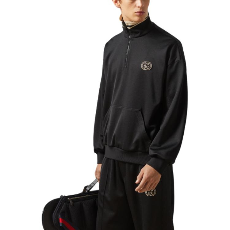 Gucci Technical Jersey Half Zip Jacket 'Black' 768614-XJF4A-1043 - 3