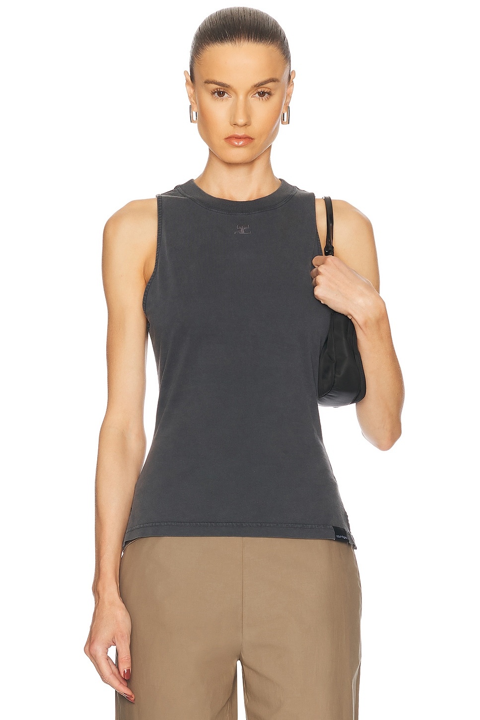 Belted Stonewashed Tank Top - 1