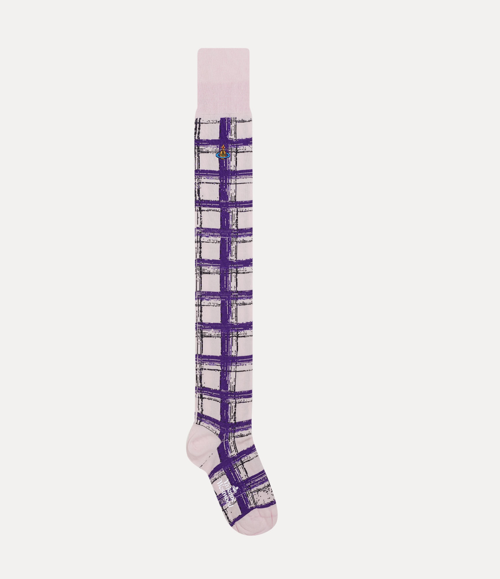CHECK OVER THE KNEE SOCK - 1