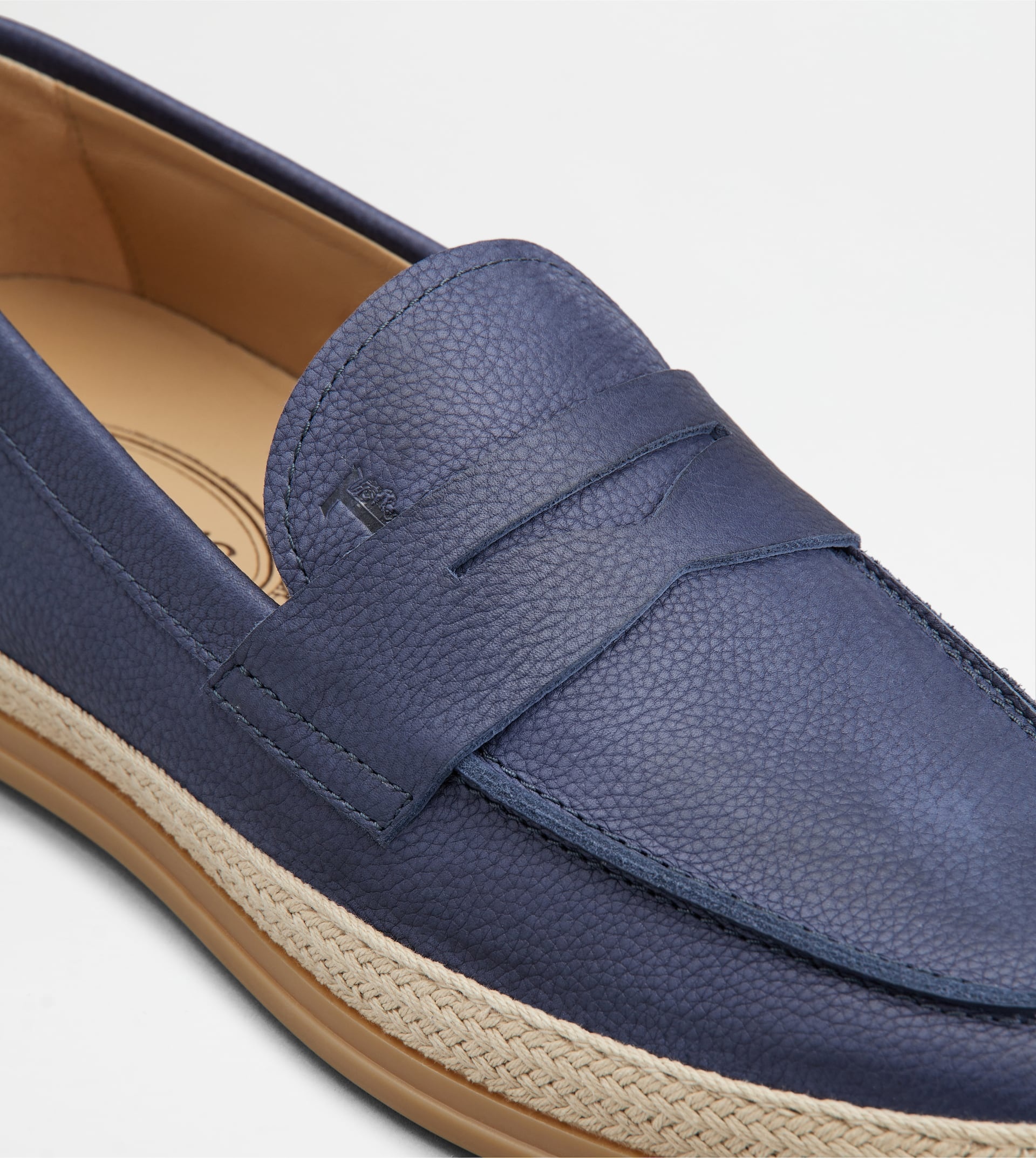 LOAFERS IN LEATHER - BLUE - 5