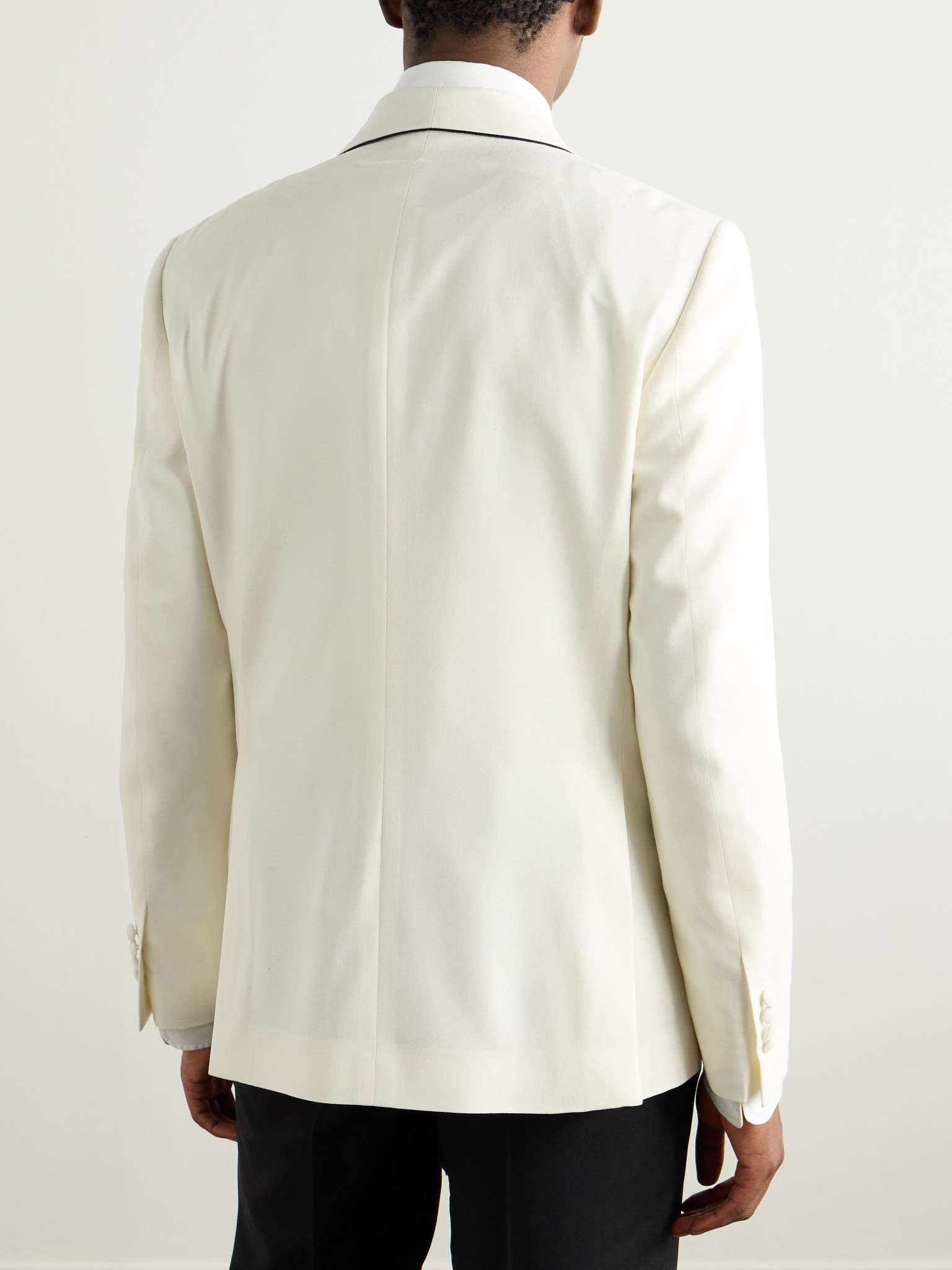Wool-Blend Crepe Tuxedo Jacket - 3