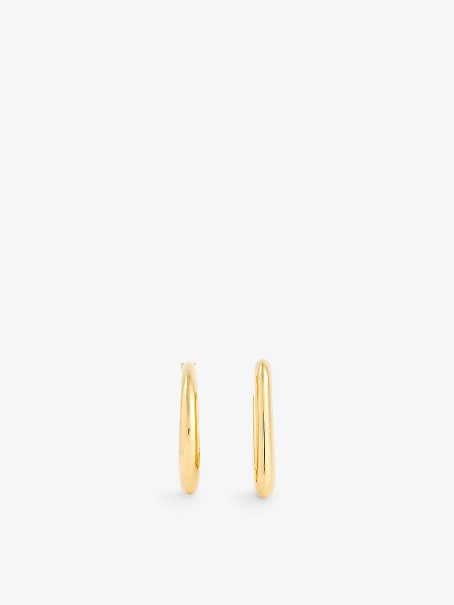 Les Grandes Creoles Ovalo mismatched gold-tone hoop earrings - 4