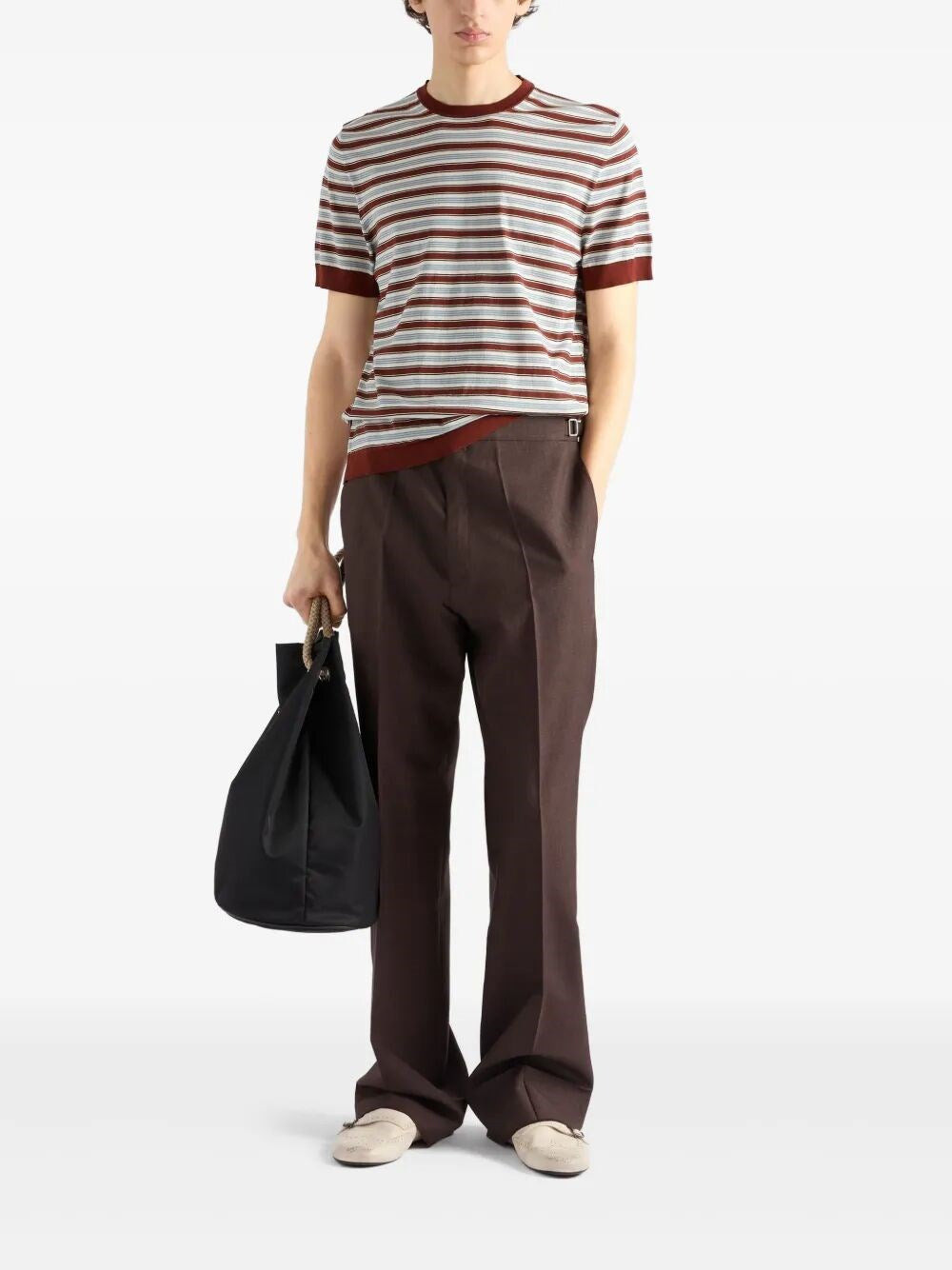 Prada Men Cotton Crew-Neck Sweater - 2