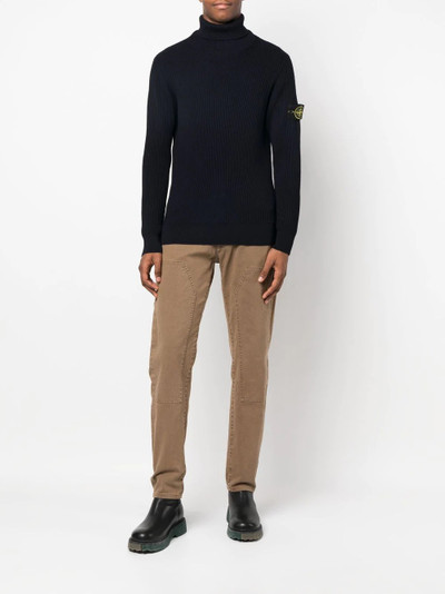 Stone Island compass-patch rollneck jumper outlook