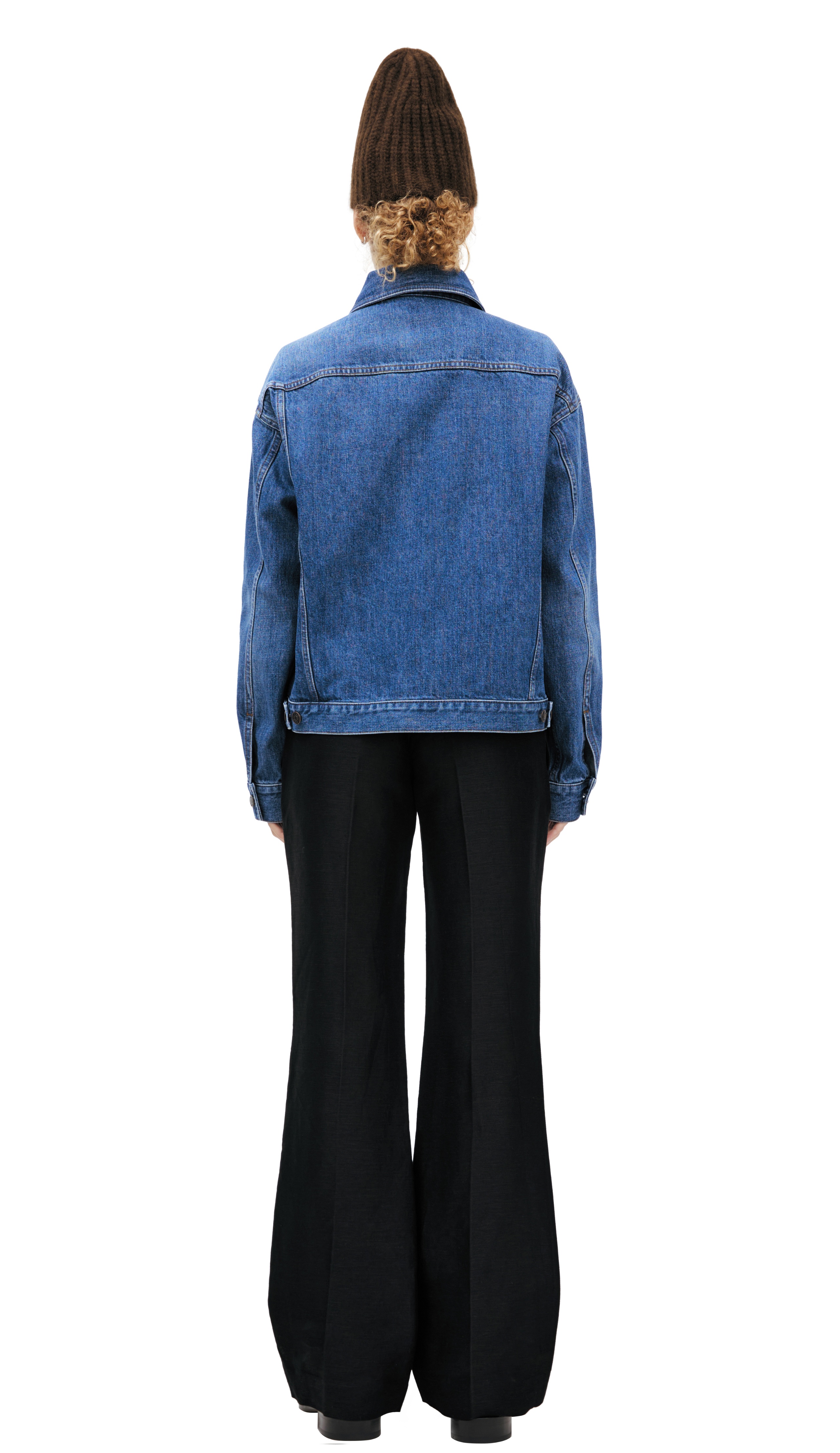 DENIM BUTTON-UP JACKET - 3