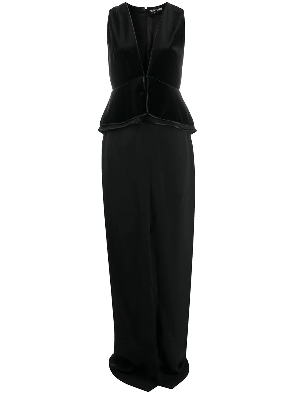 waistcoat panel evening dress  - 1