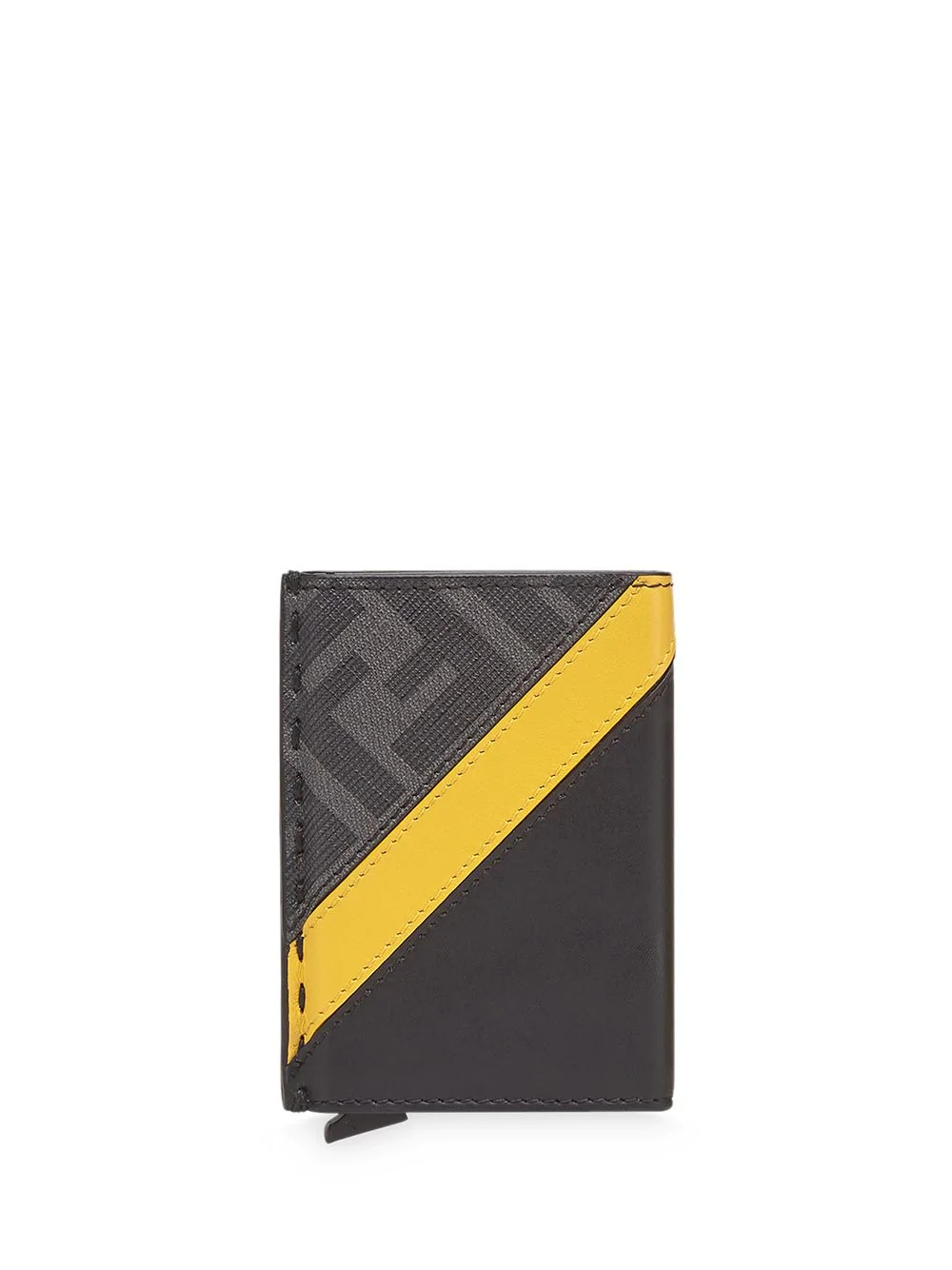 slim FF motif panelled cardholder - 1