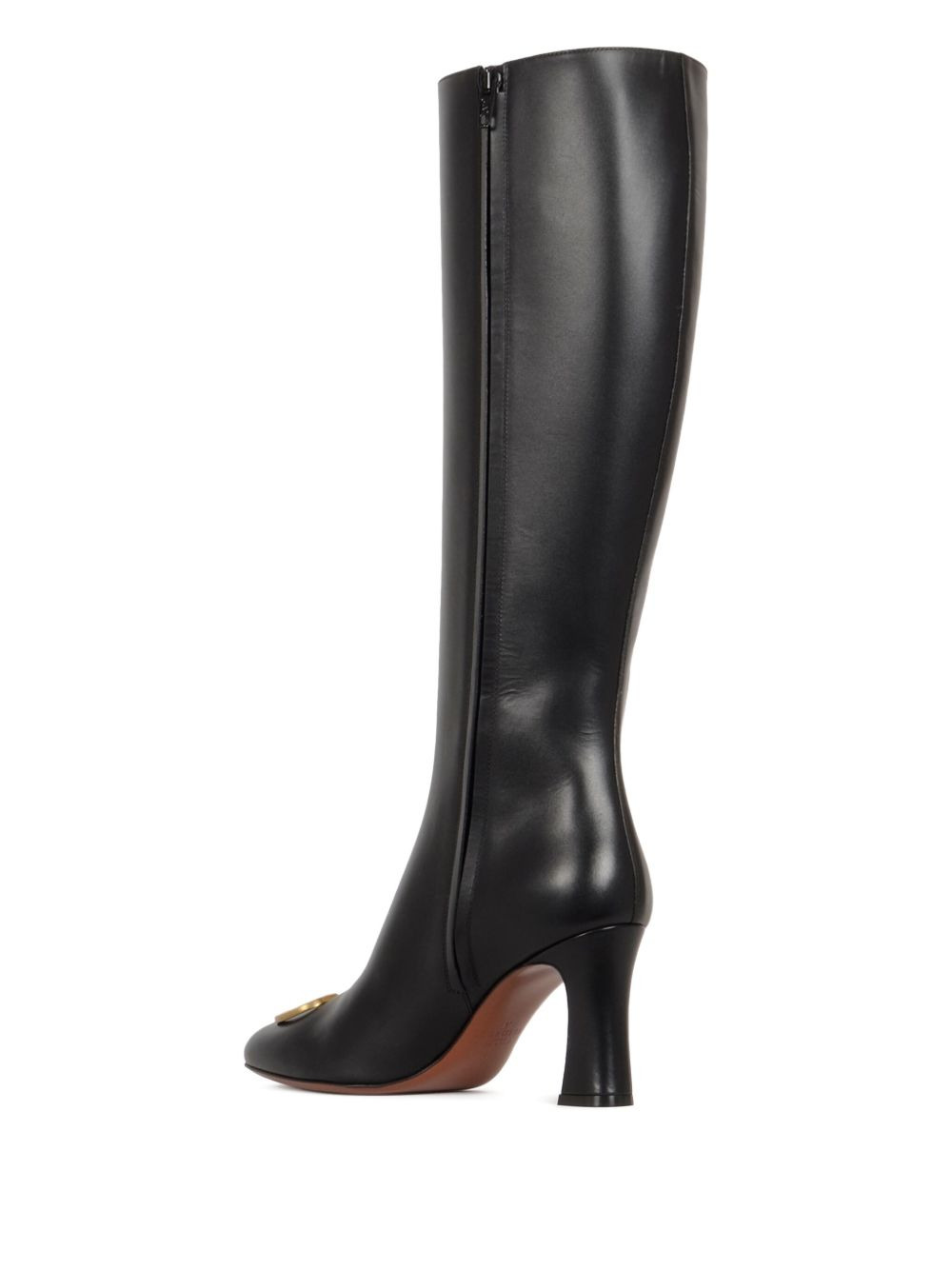 90mm V-logo Signature leather boots - 3