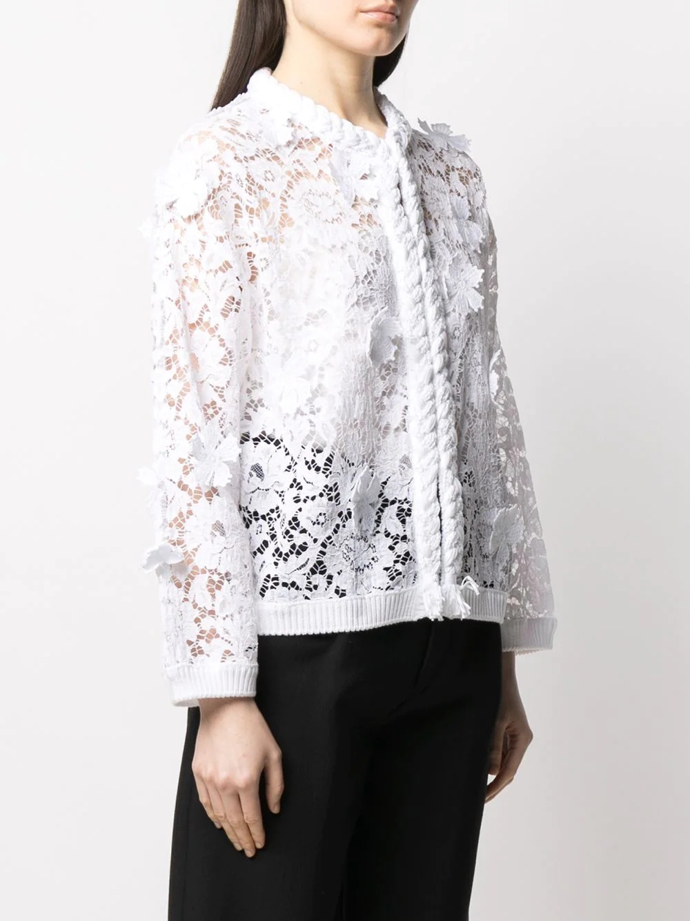 floral lace cardigan - 3