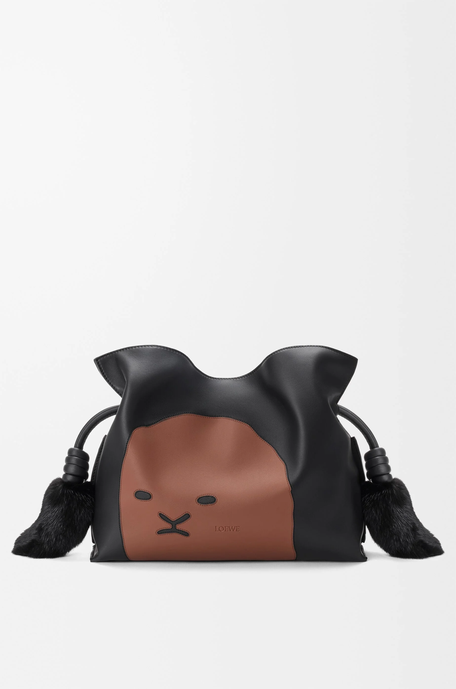 Medium Lion Intarsio Flamenco clutch in calfskin - 1