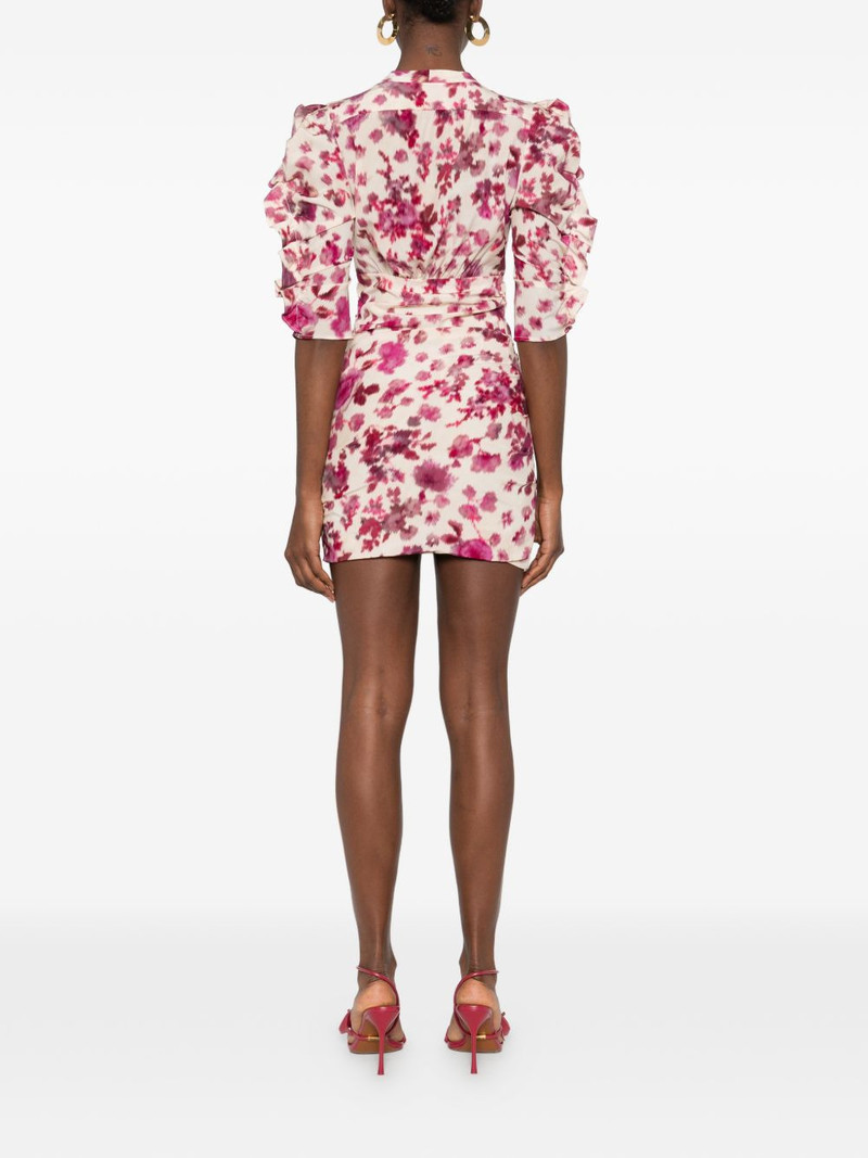 ruffled flora-print mini dress 4